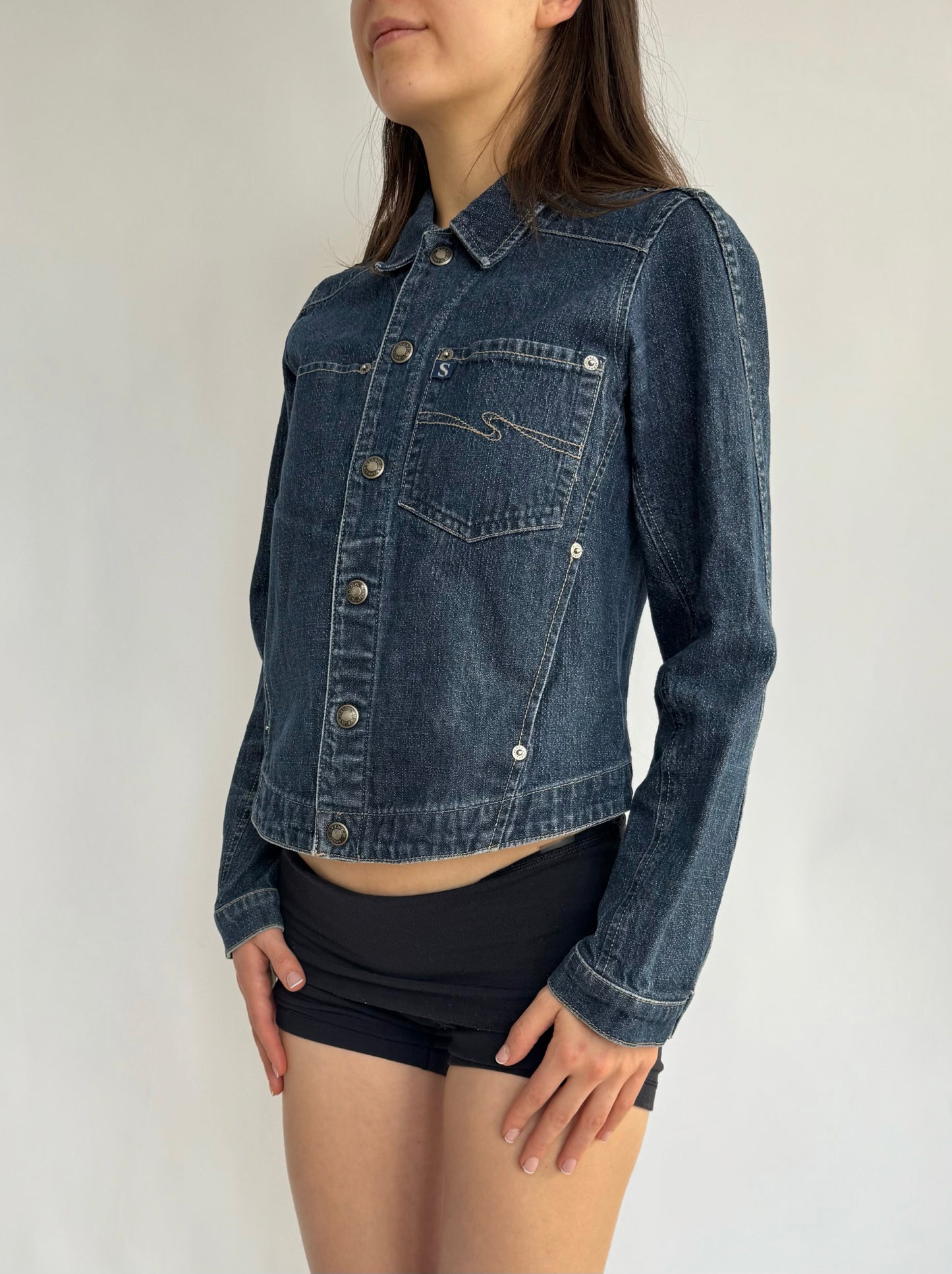Y2K fitted denim jacket by SILVER