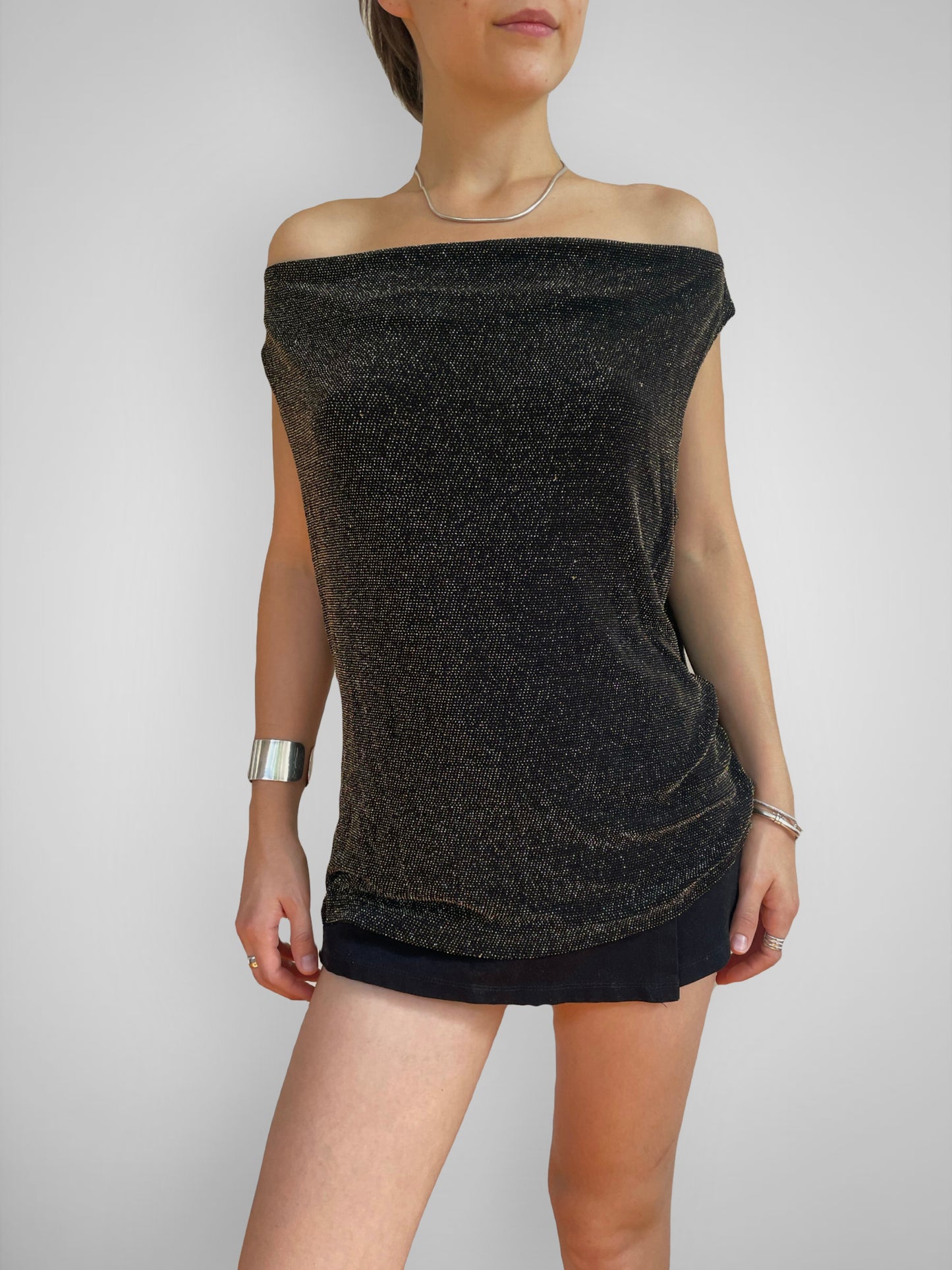 Vintage shimmery versatile night out top