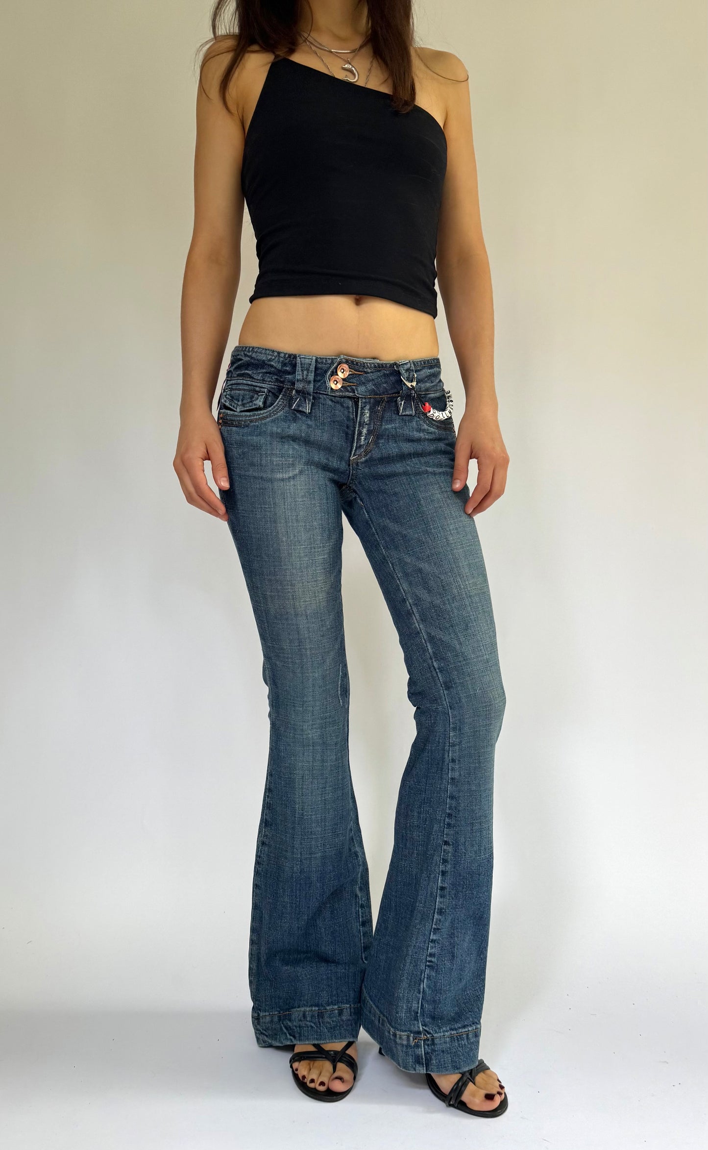 Y2K DEADSTOCK from the 2000s brand new low rise flare jeans by DOLLHOUSE