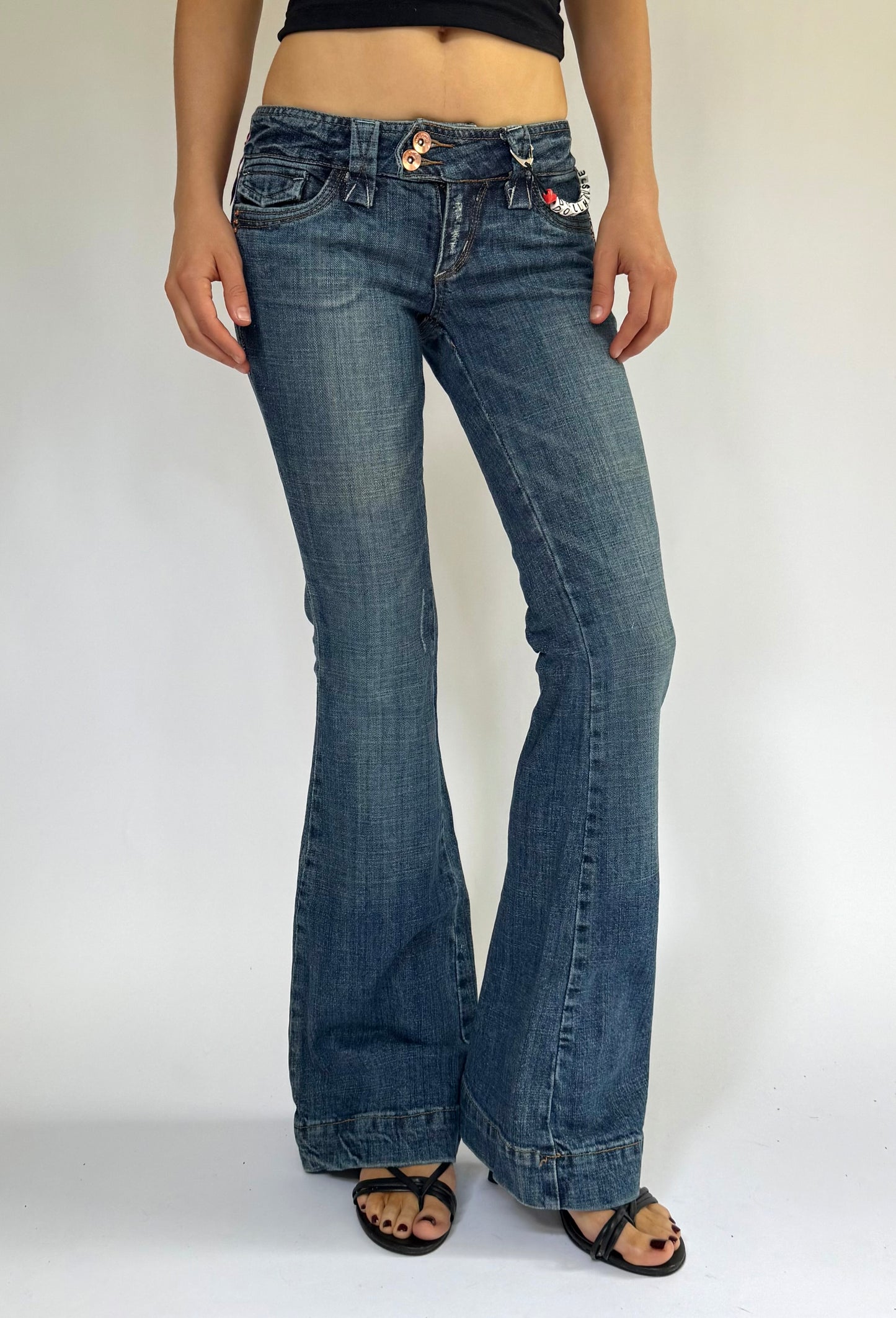 Y2K DEADSTOCK from the 2000s brand new low rise flare jeans by DOLLHOUSE