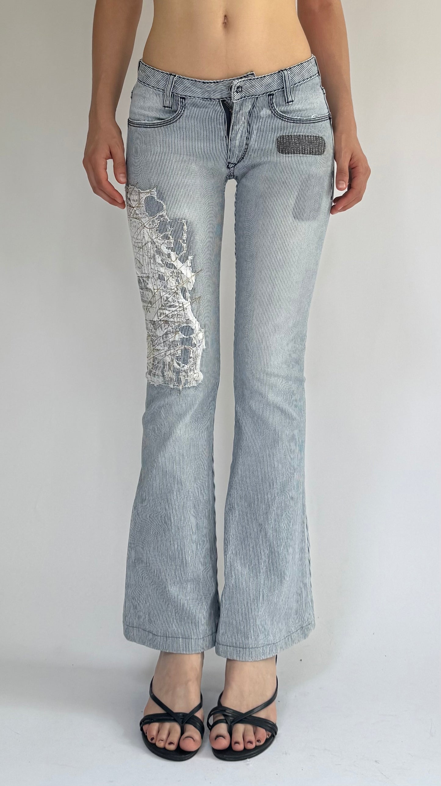 Y2K rare low rise flared jeans by brand BEBE