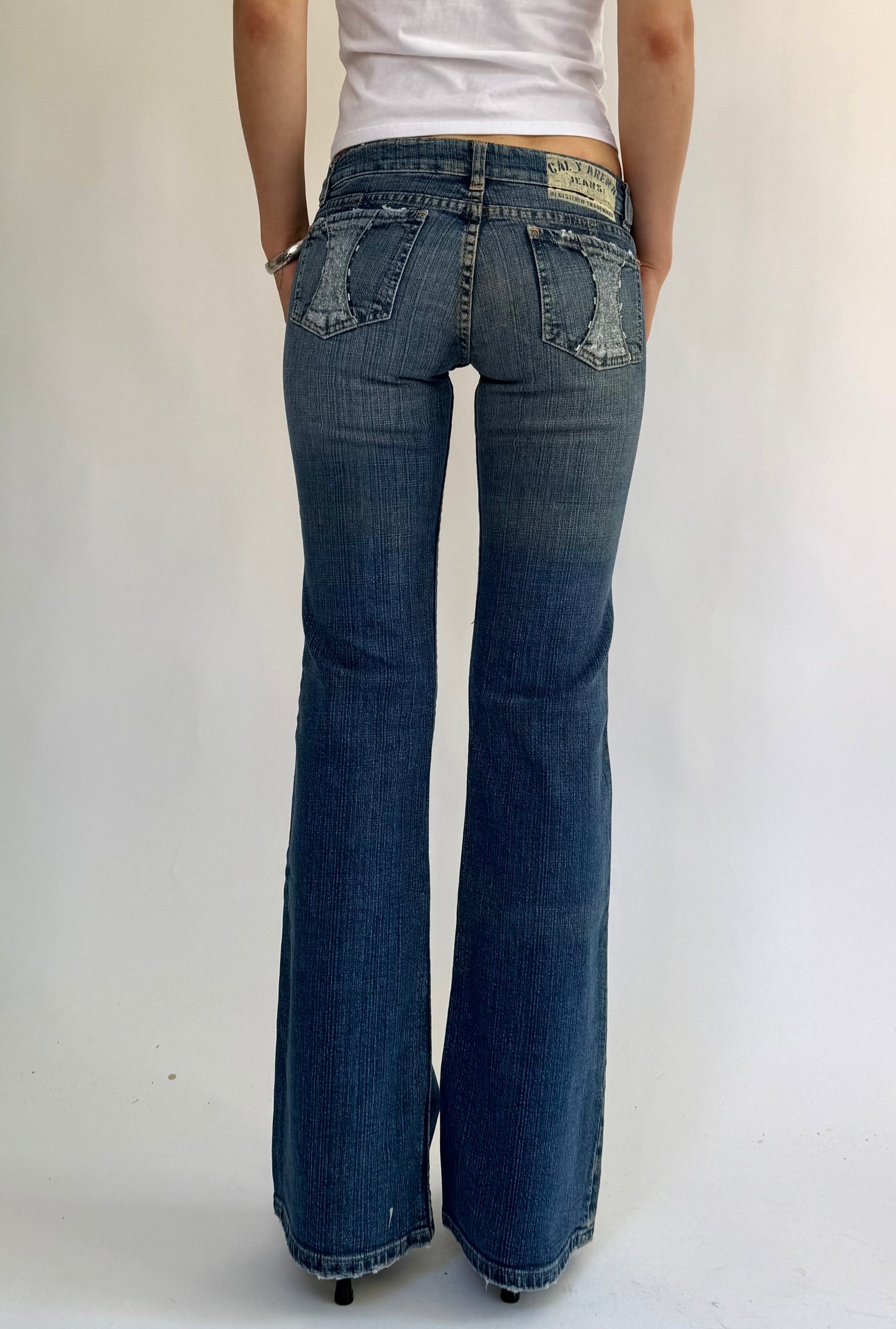 Y2K DEADSTOCK with tags low rise flared jeans by CAL Y ARENA