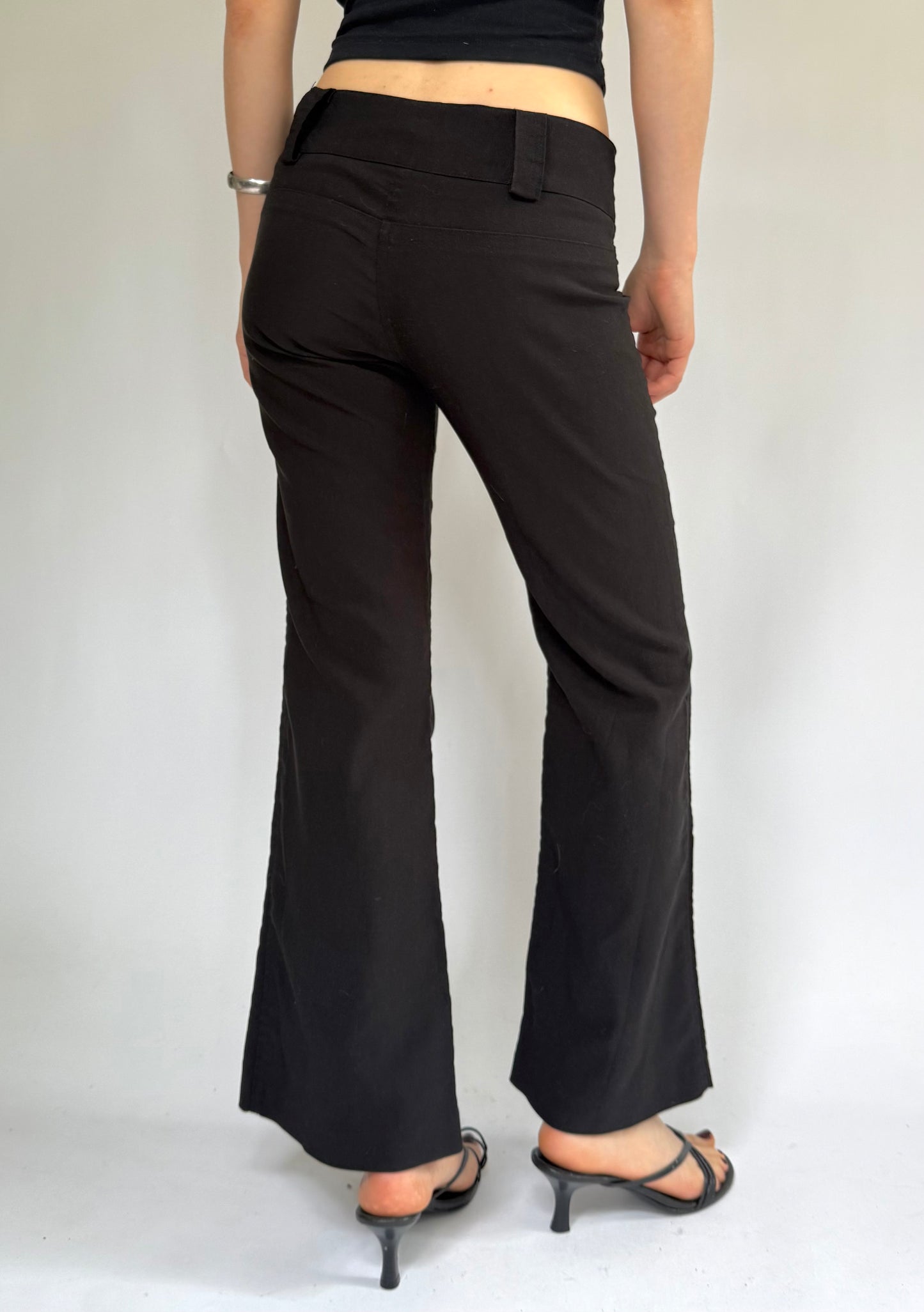 Y2k Black low rise flared office siren core pants