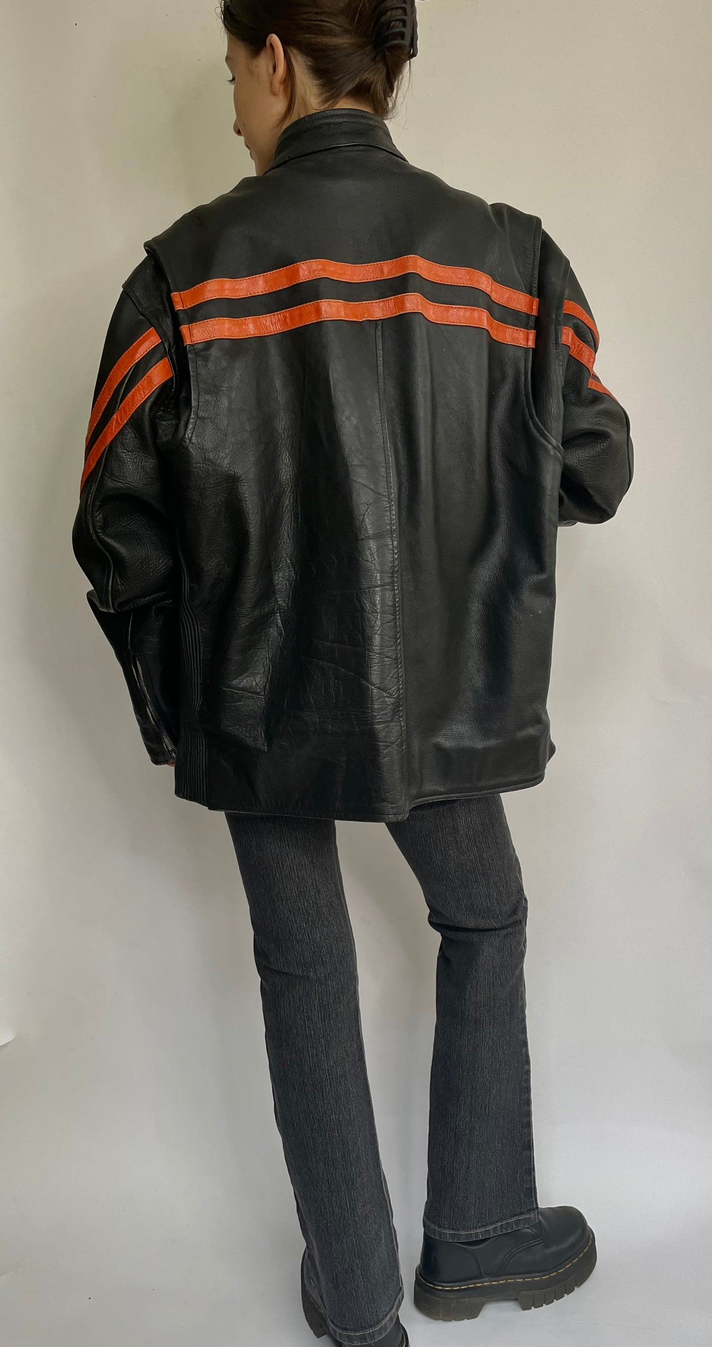 Vintage leather racer jacket