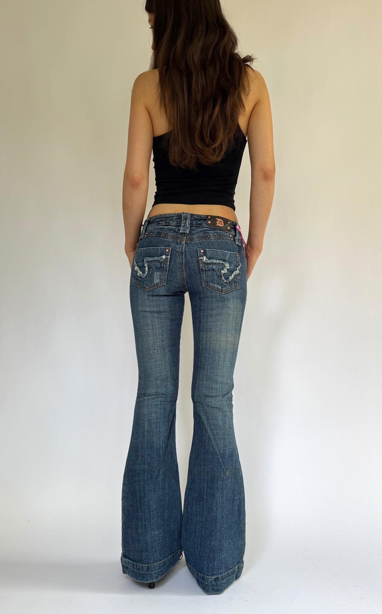 Y2K DEADSTOCK from the 2000s brand new low rise flare jeans by DOLLHOUSE