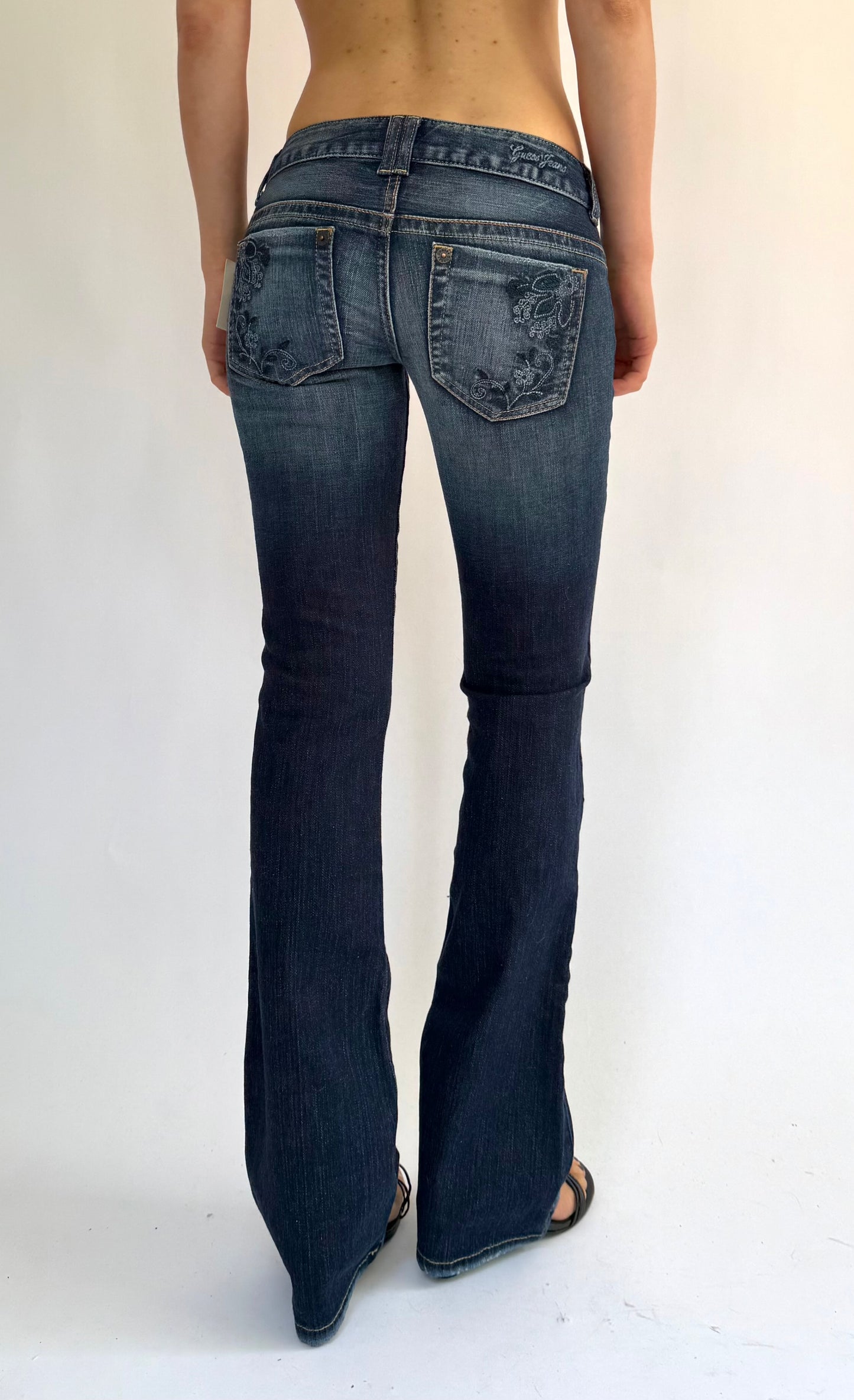 Y2K GUESS JEANS DEADSTOCK extra low rise flared jeans