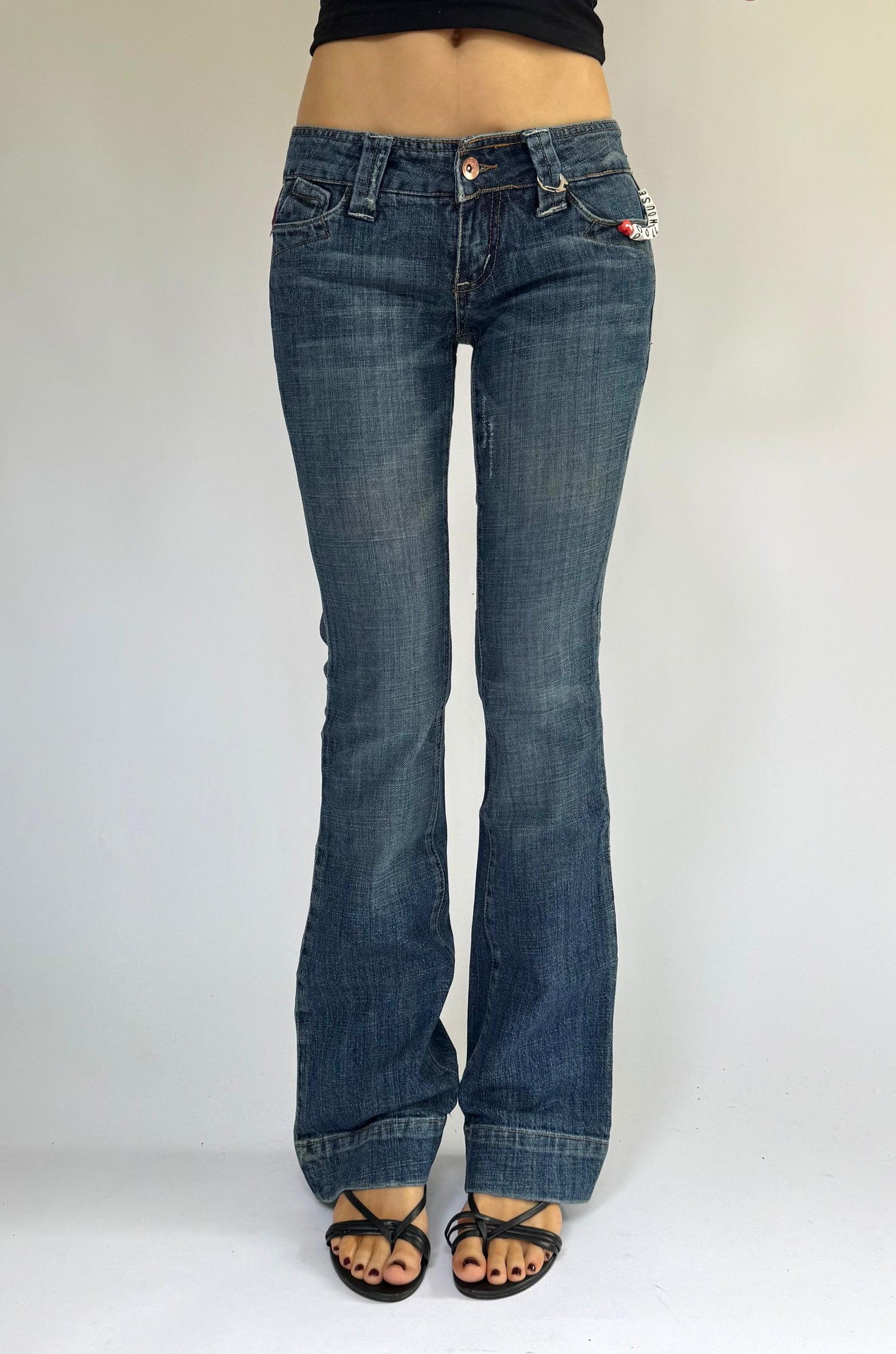 Y2K DEADSTOCK from the 2000s low rise flare jeans by DOLLHOUSE