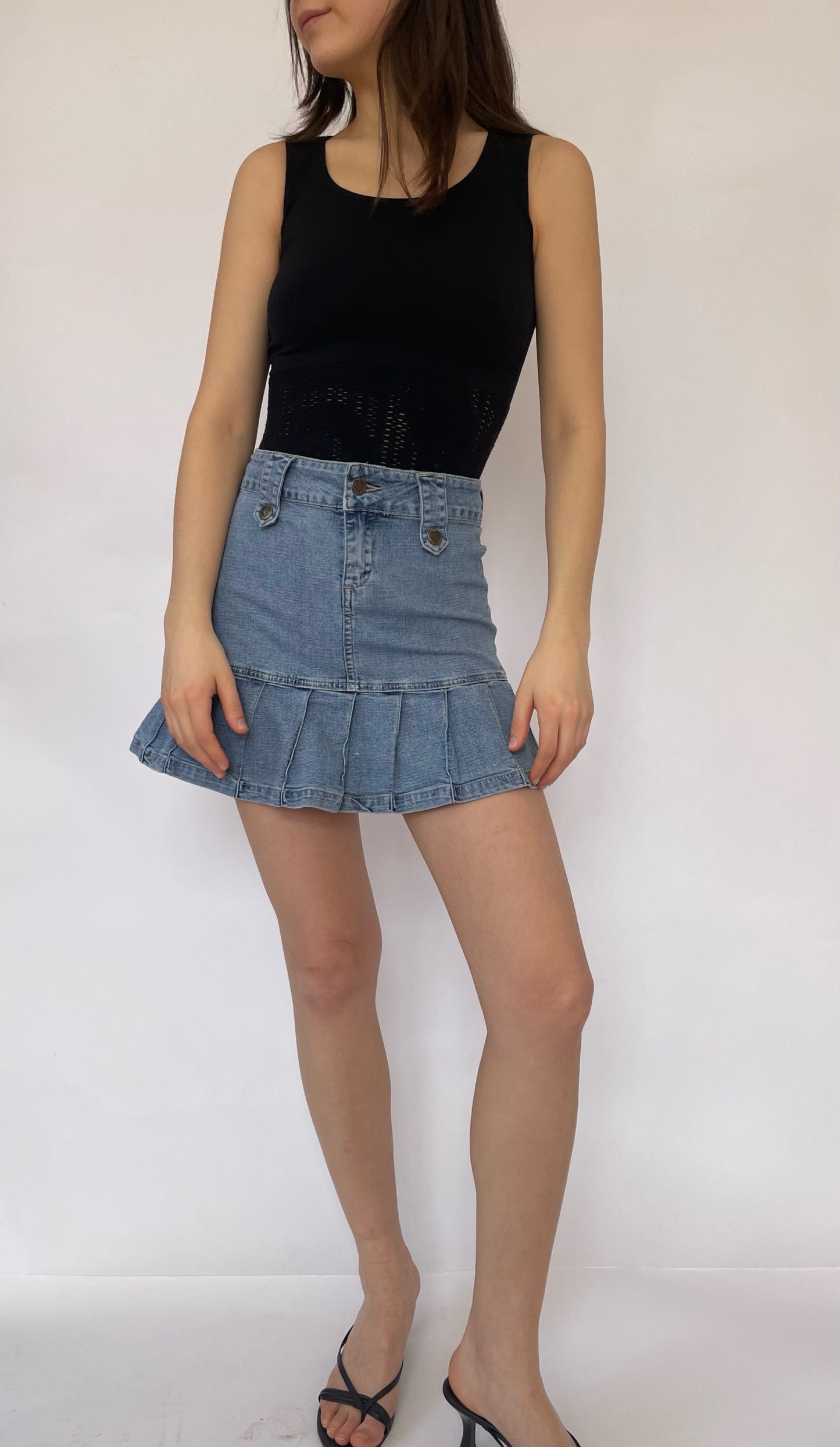 Y2K stretchy denim skirt by SEXSO