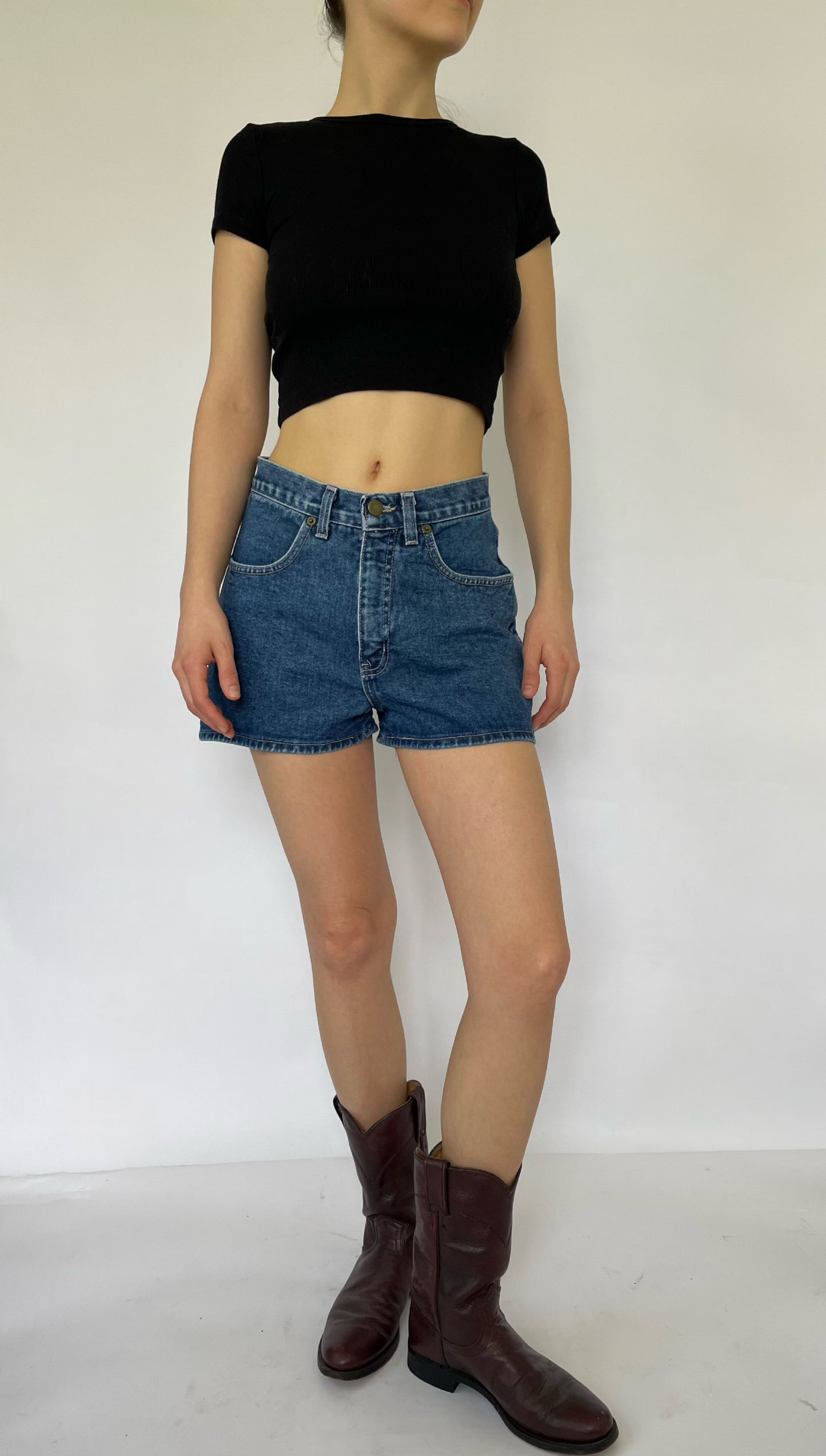 Vintage high waisted denim shorts