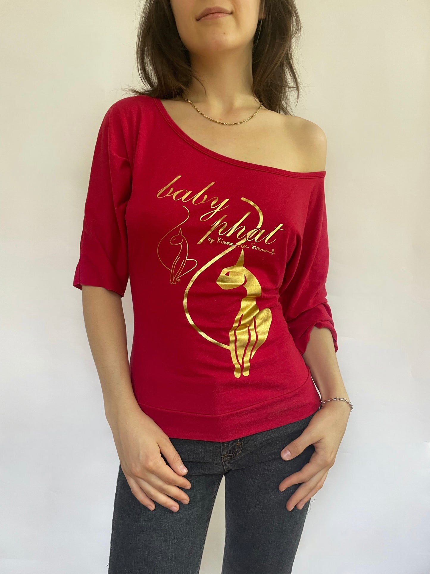 Iconic Y2K BABY PHAT off the shoulder ultra soft top