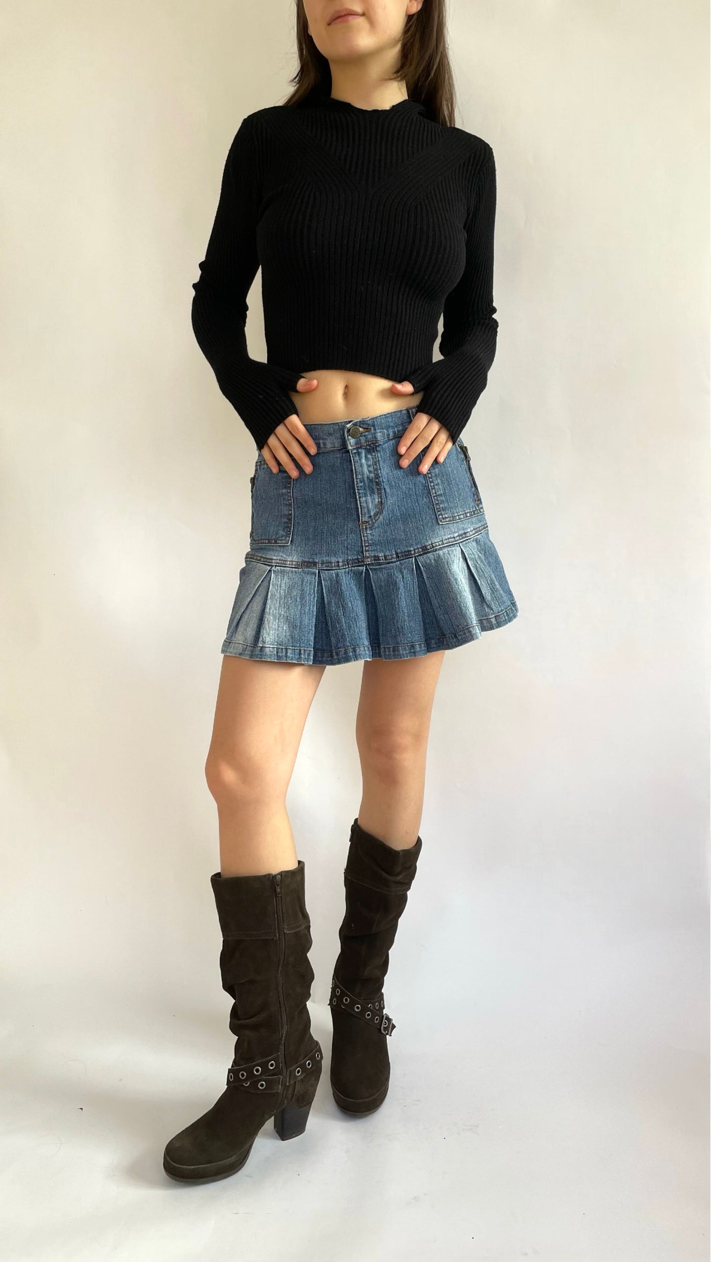 2000s denim mini skirt by 725