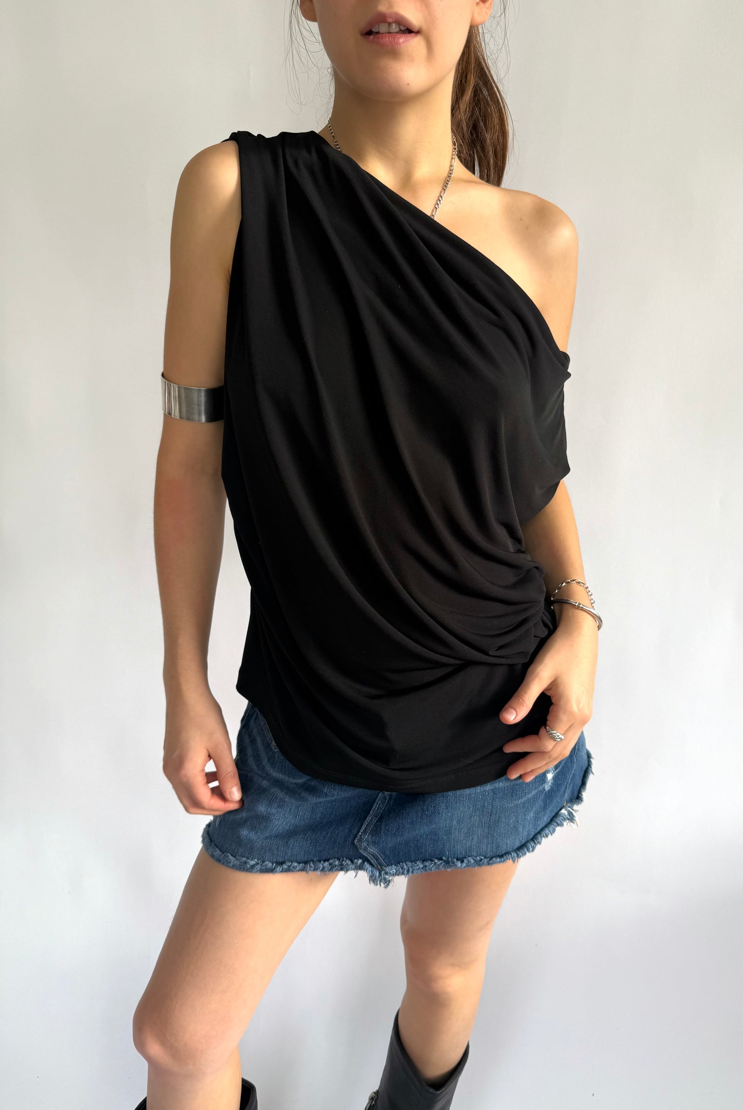 Y2K versatile slinky open back top