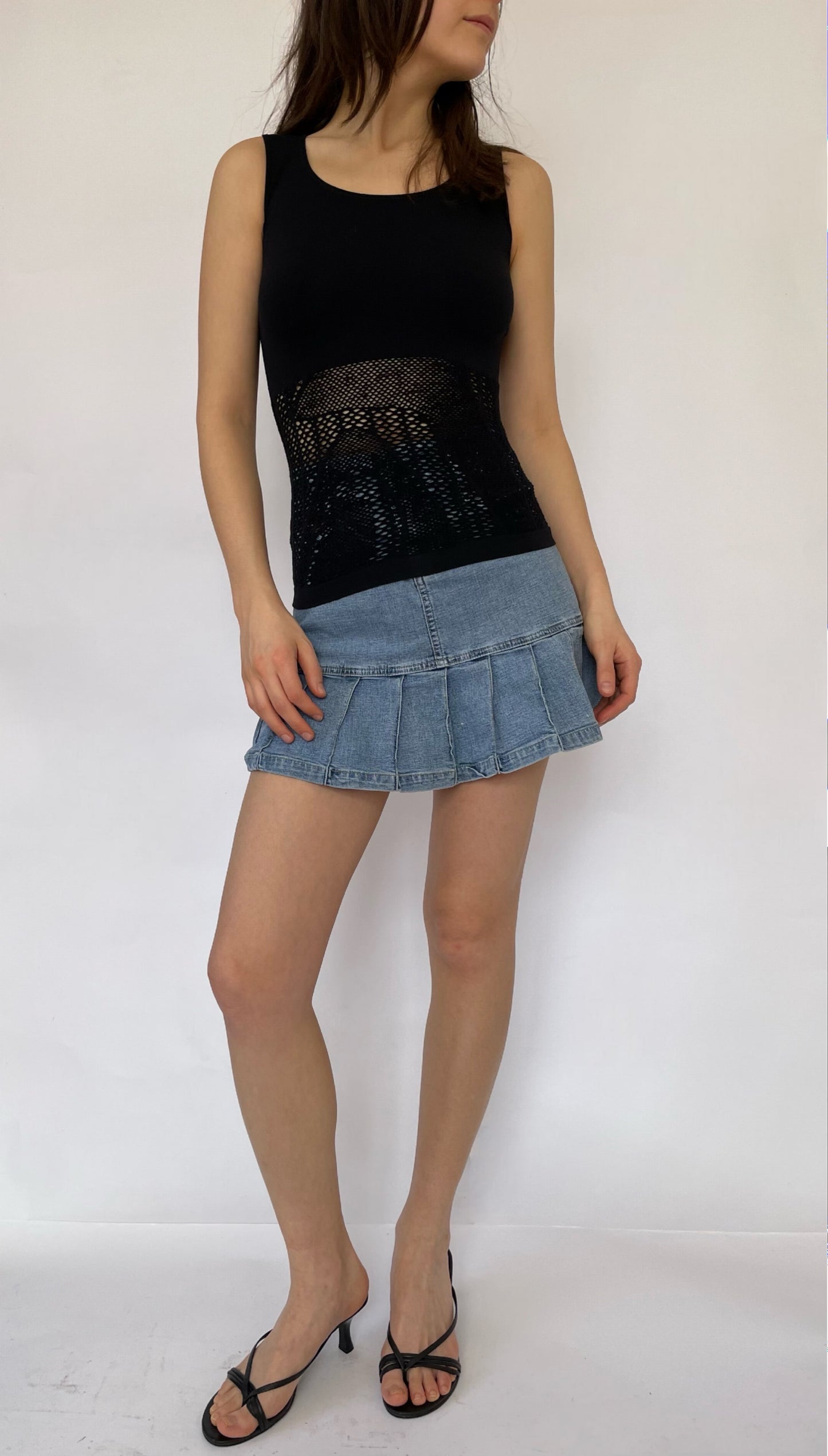 Y2K stretchy denim skirt by SEXSO