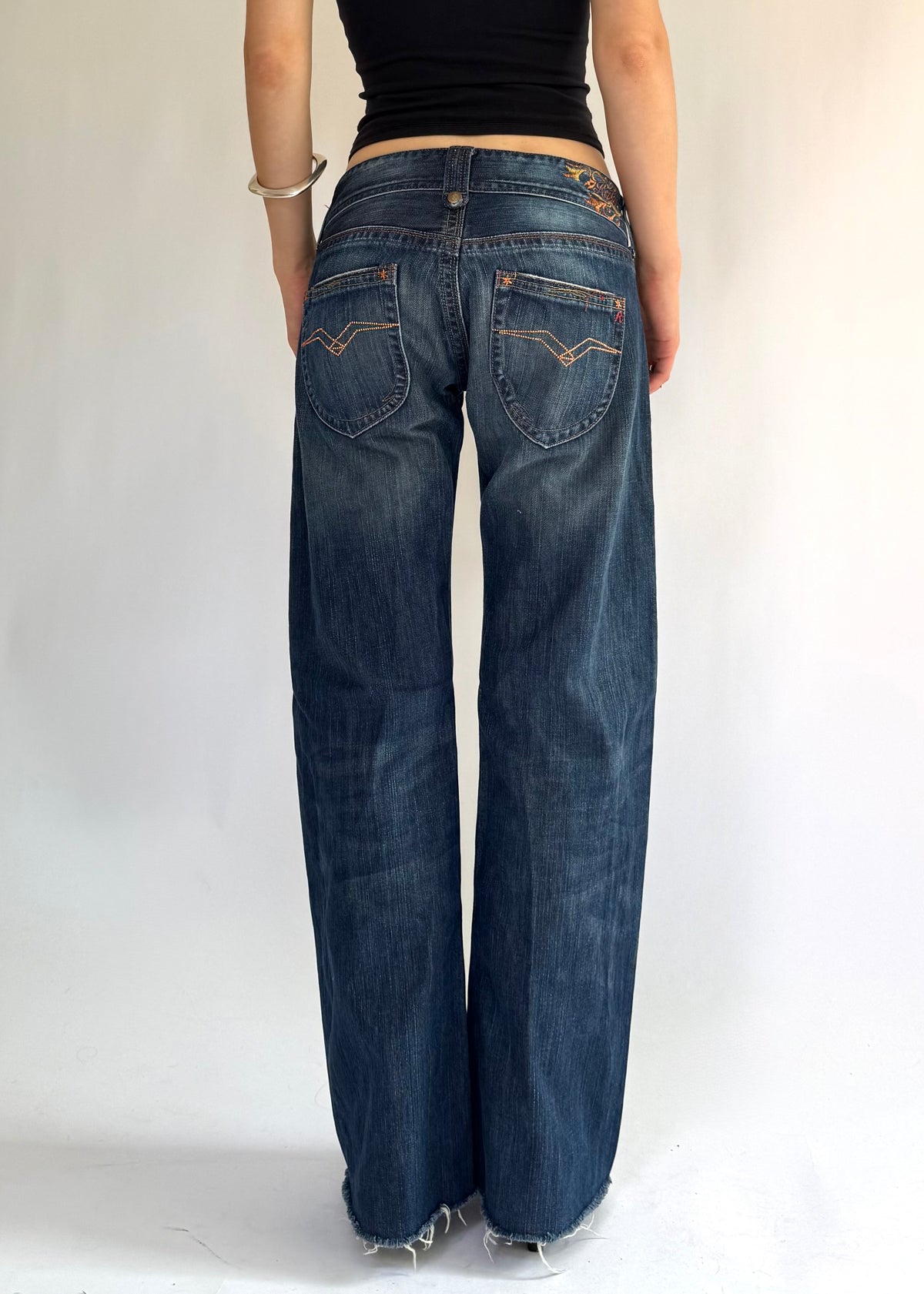 Y2K extra low rise wide leg jeans By REPLAY JEANS