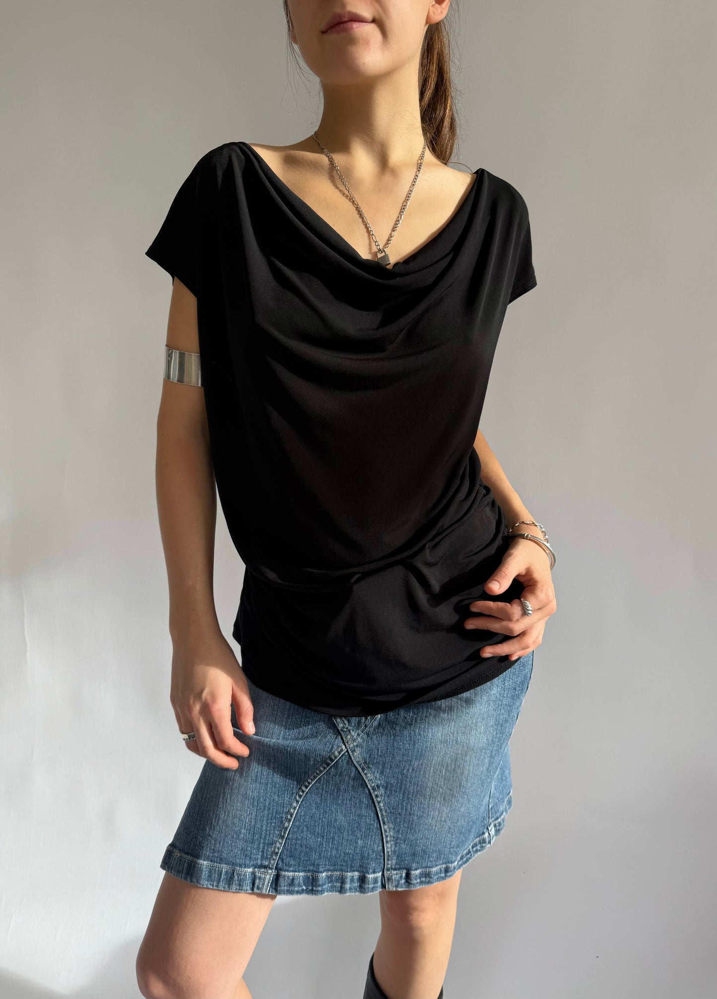 Y2K versatile slinky open back top