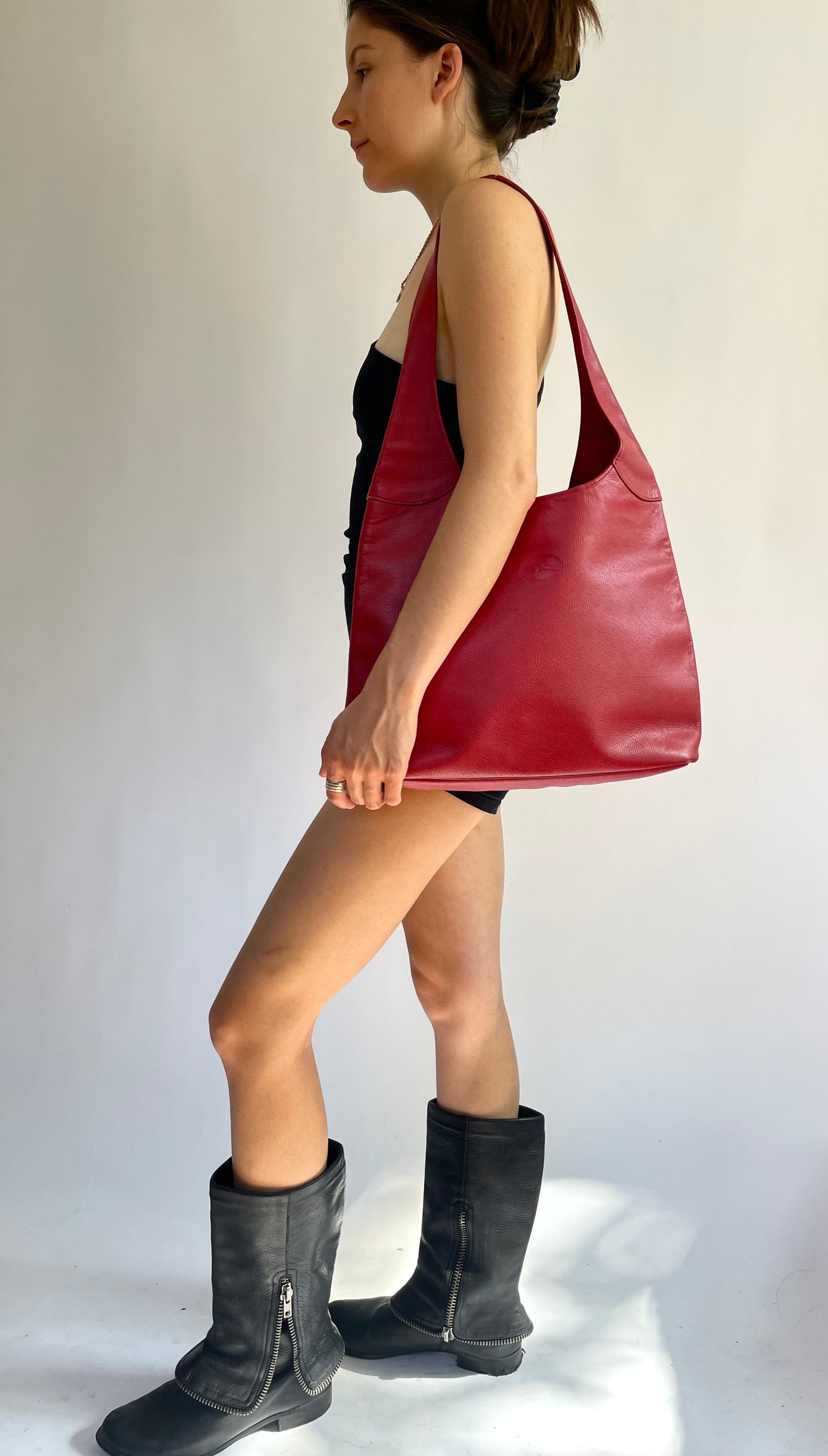 Vintage leather tote by LONGCHAMP