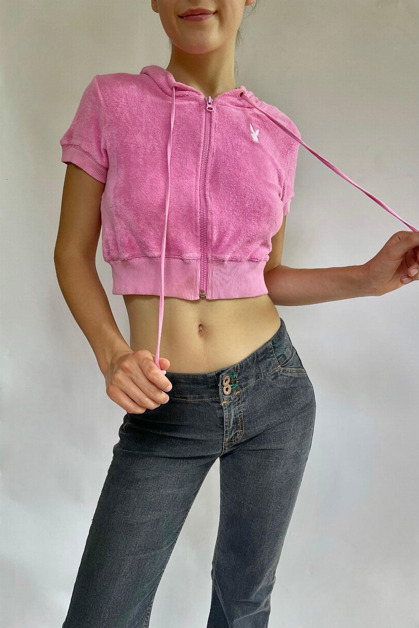 Y2K PLAYBOY pink zip up