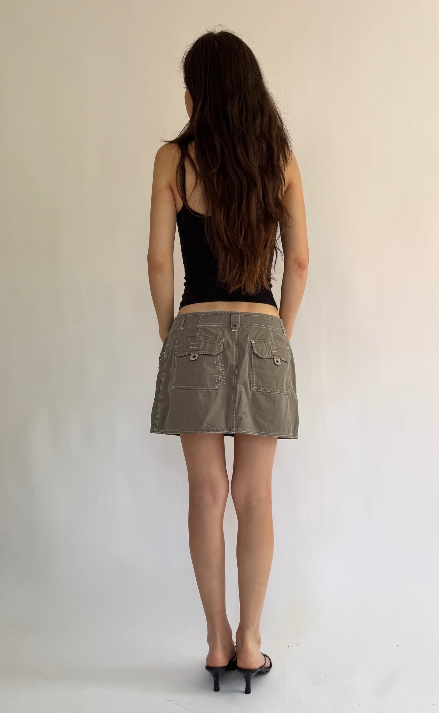 Y2K/2000s low rise cargos mini skirt