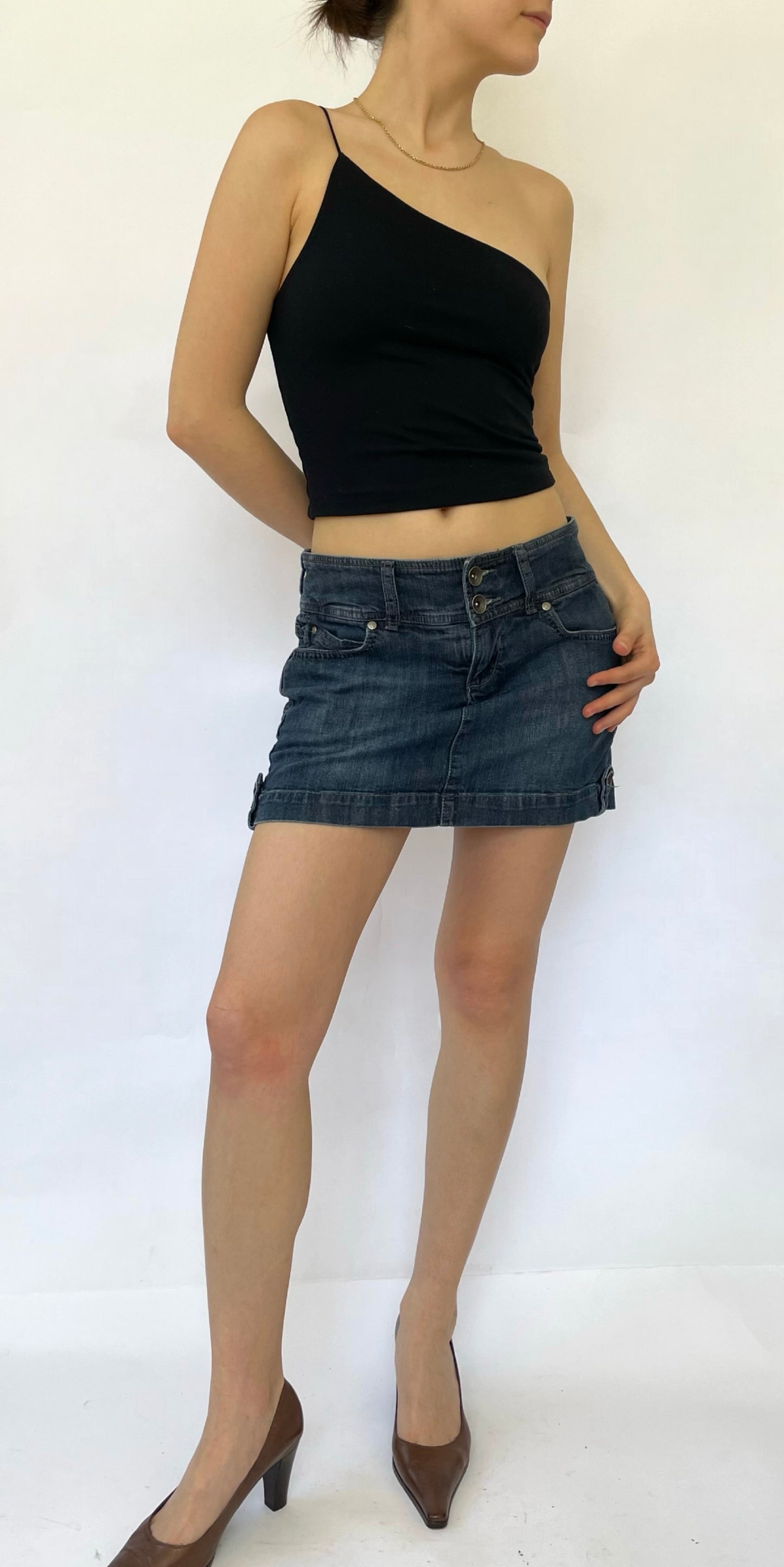 Y2K dark wash denim skirt by SMART SET