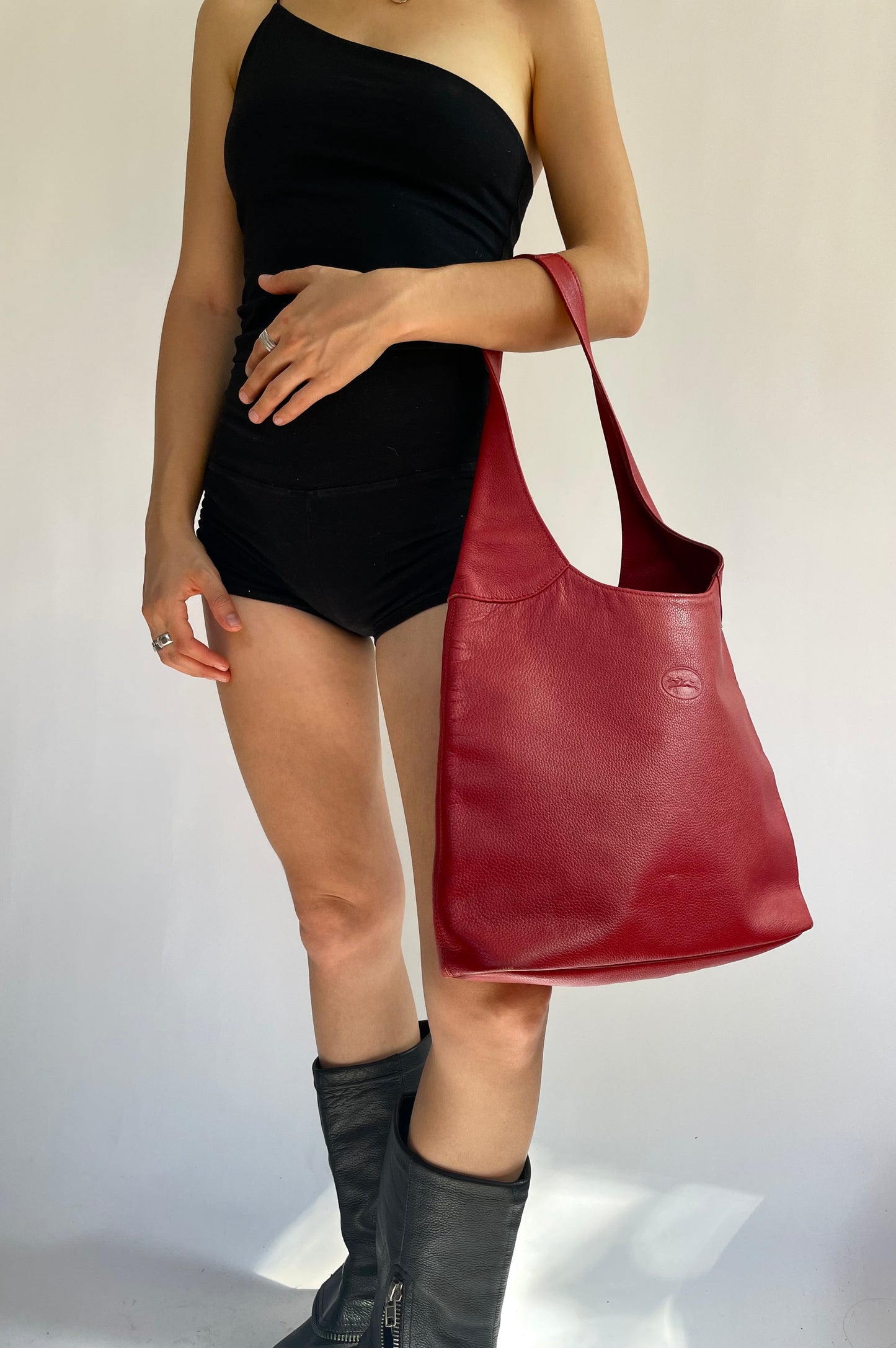 Vintage leather tote by LONGCHAMP