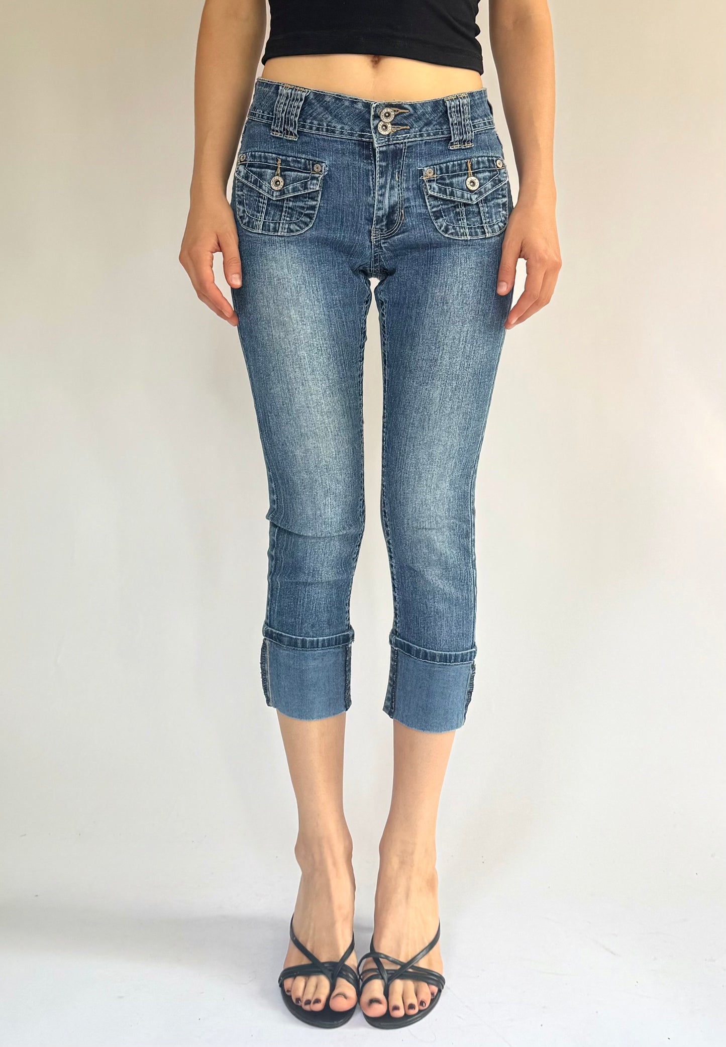 Y2k mid rise capris by brand ANGEL