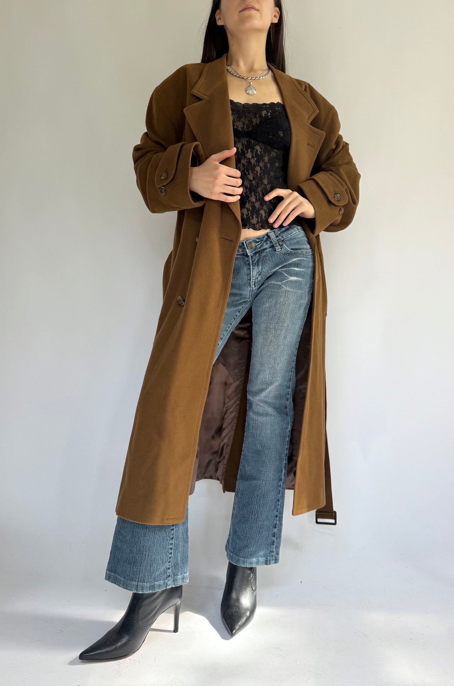 Vintage 90s whool trench coat