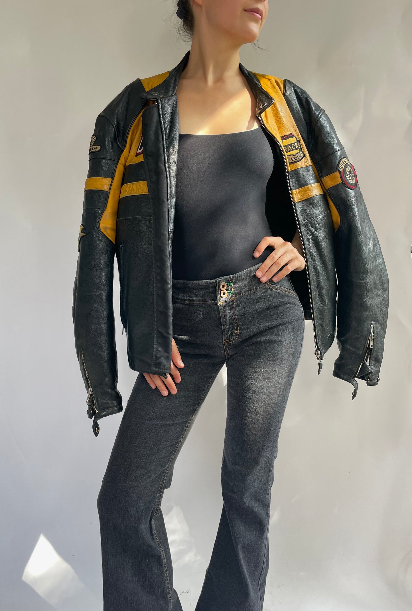 Rare vintage racer leather jacket