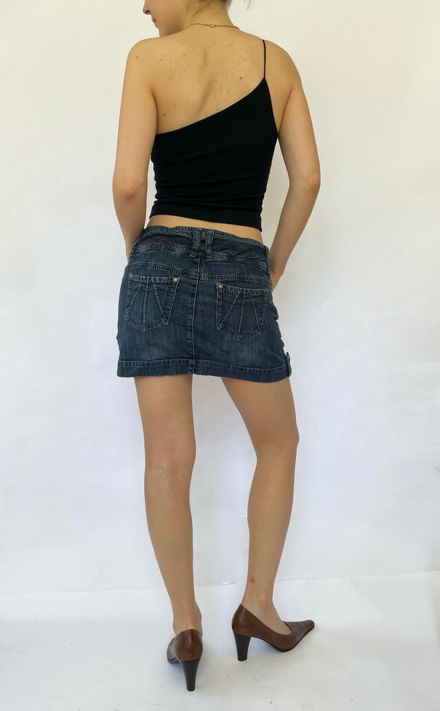 Y2K dark wash denim skirt by SMART SET