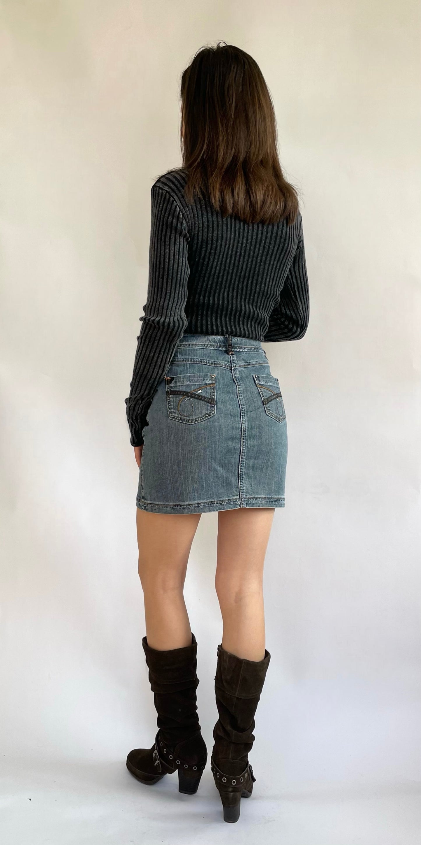 Early 2000s denim skirt by liquid X