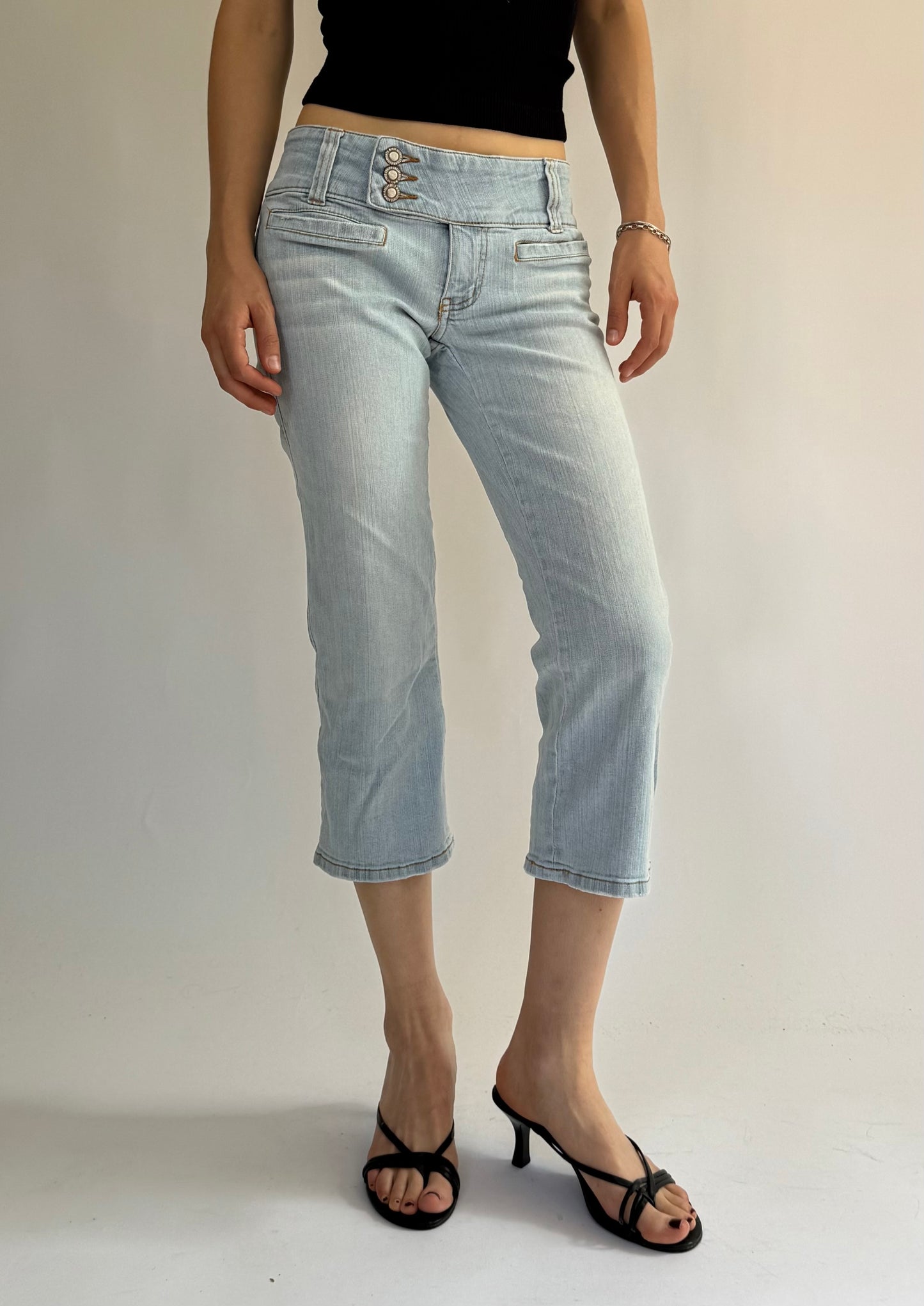Y2K Low-rise capri jeans by BONGO