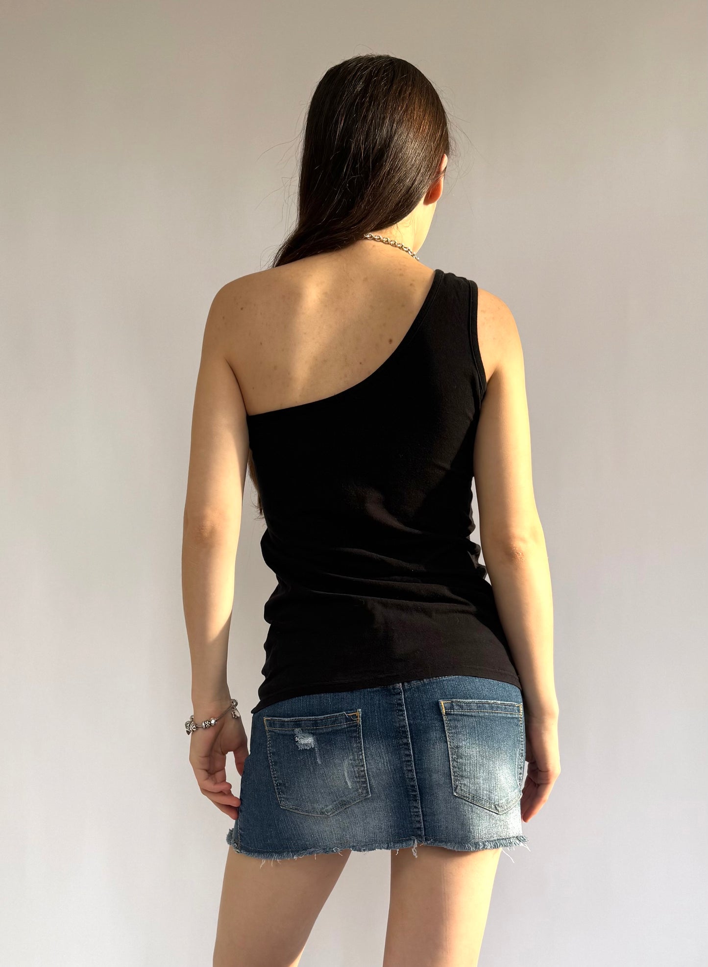 Y2K/2000s one shoulder bedazzled top