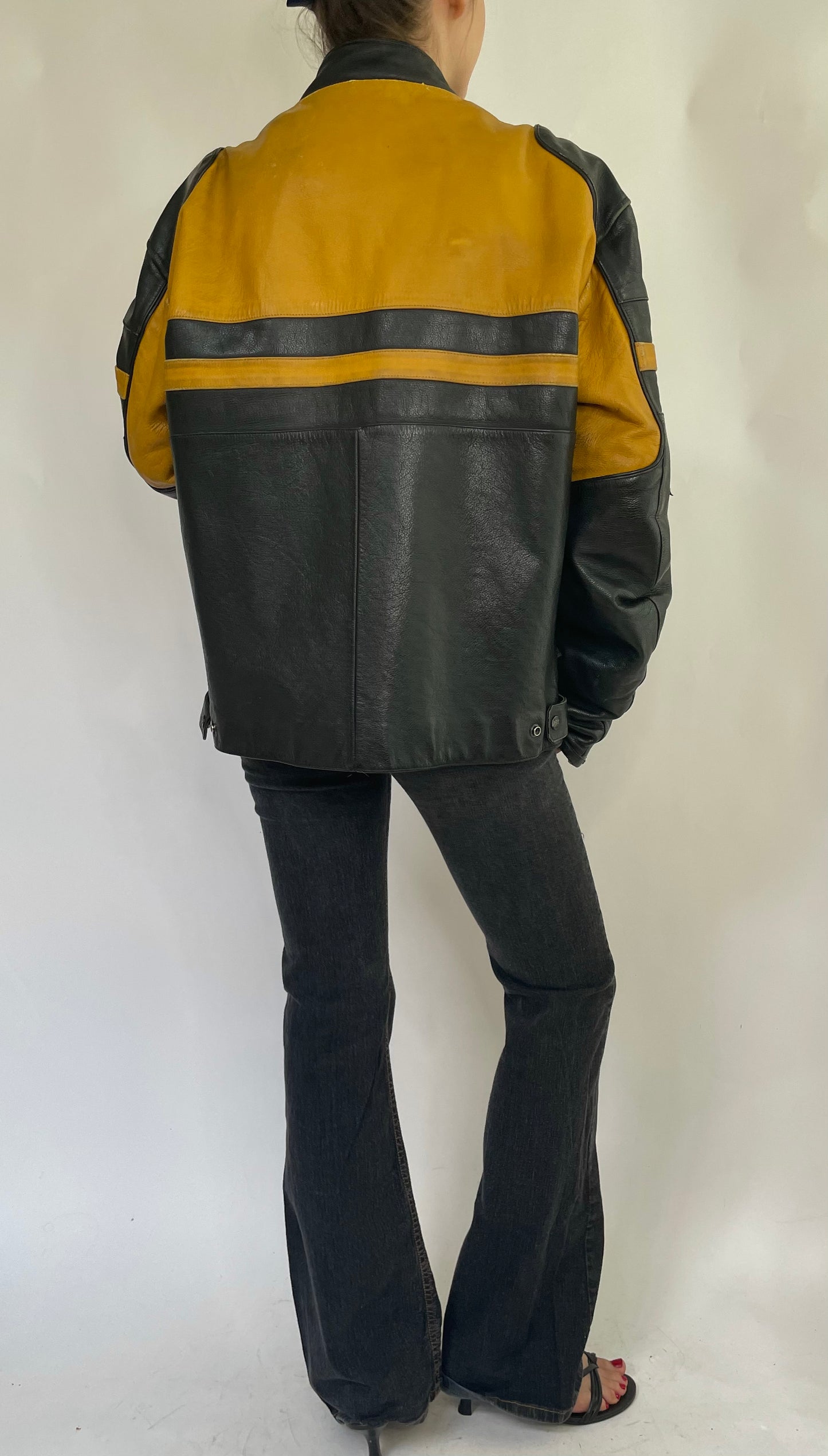 Rare vintage racer leather jacket