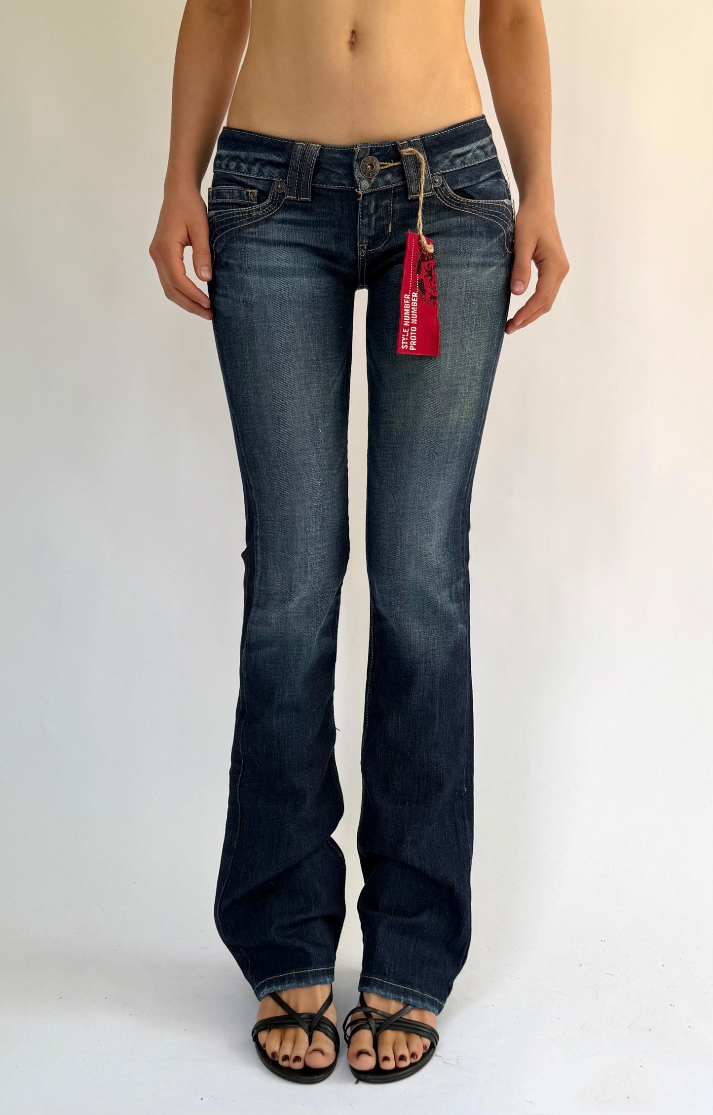 Y2K GUESS JEANS DEADSTOCK extra low rise flared jeans