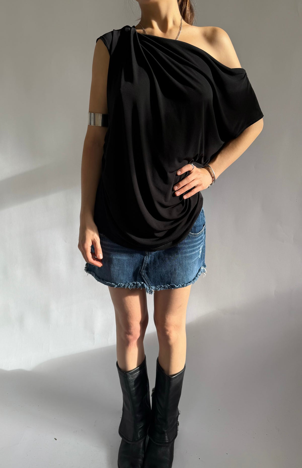 Y2K versatile slinky open back top