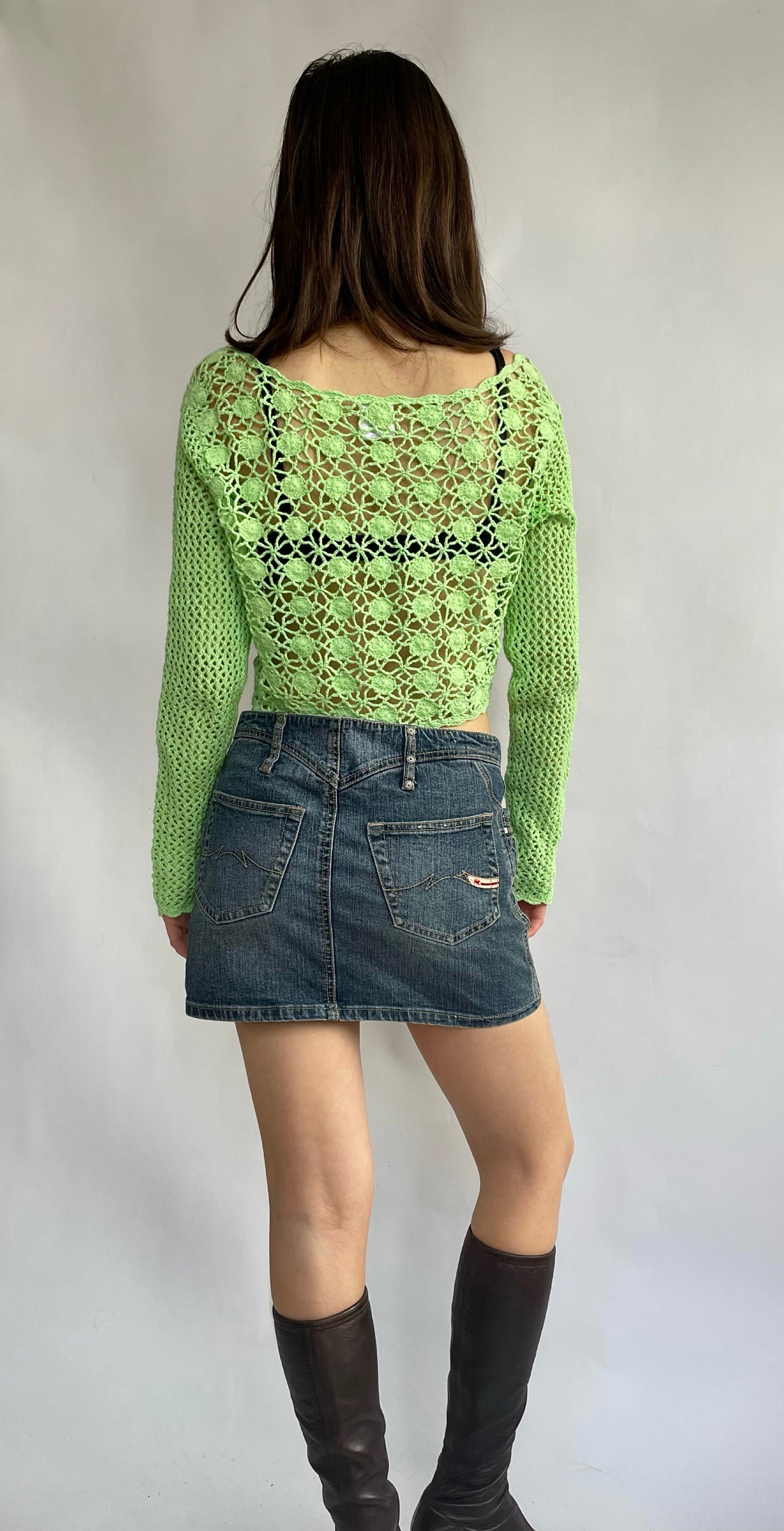 90s crochet top
