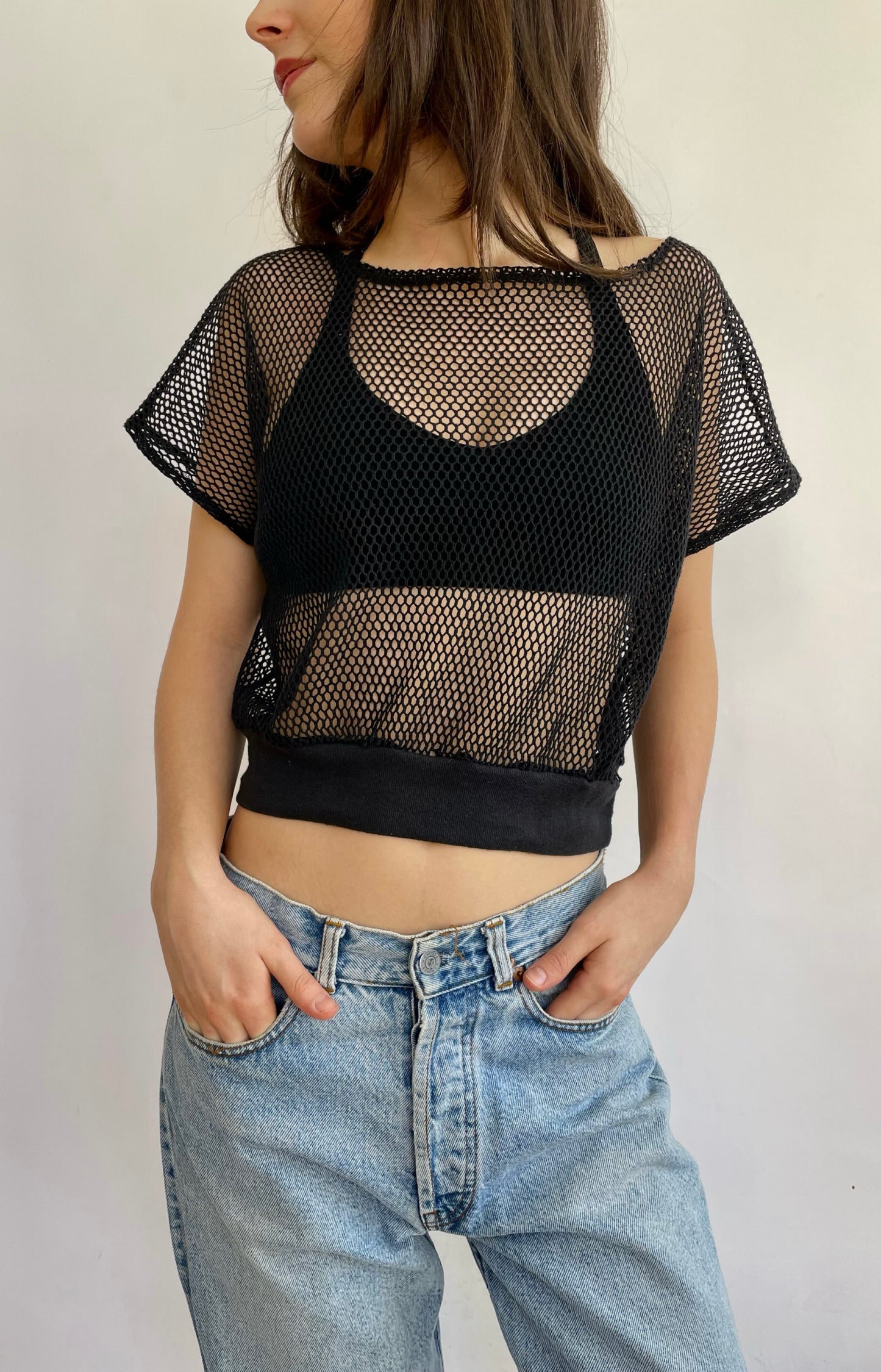 Vintage fishnet top