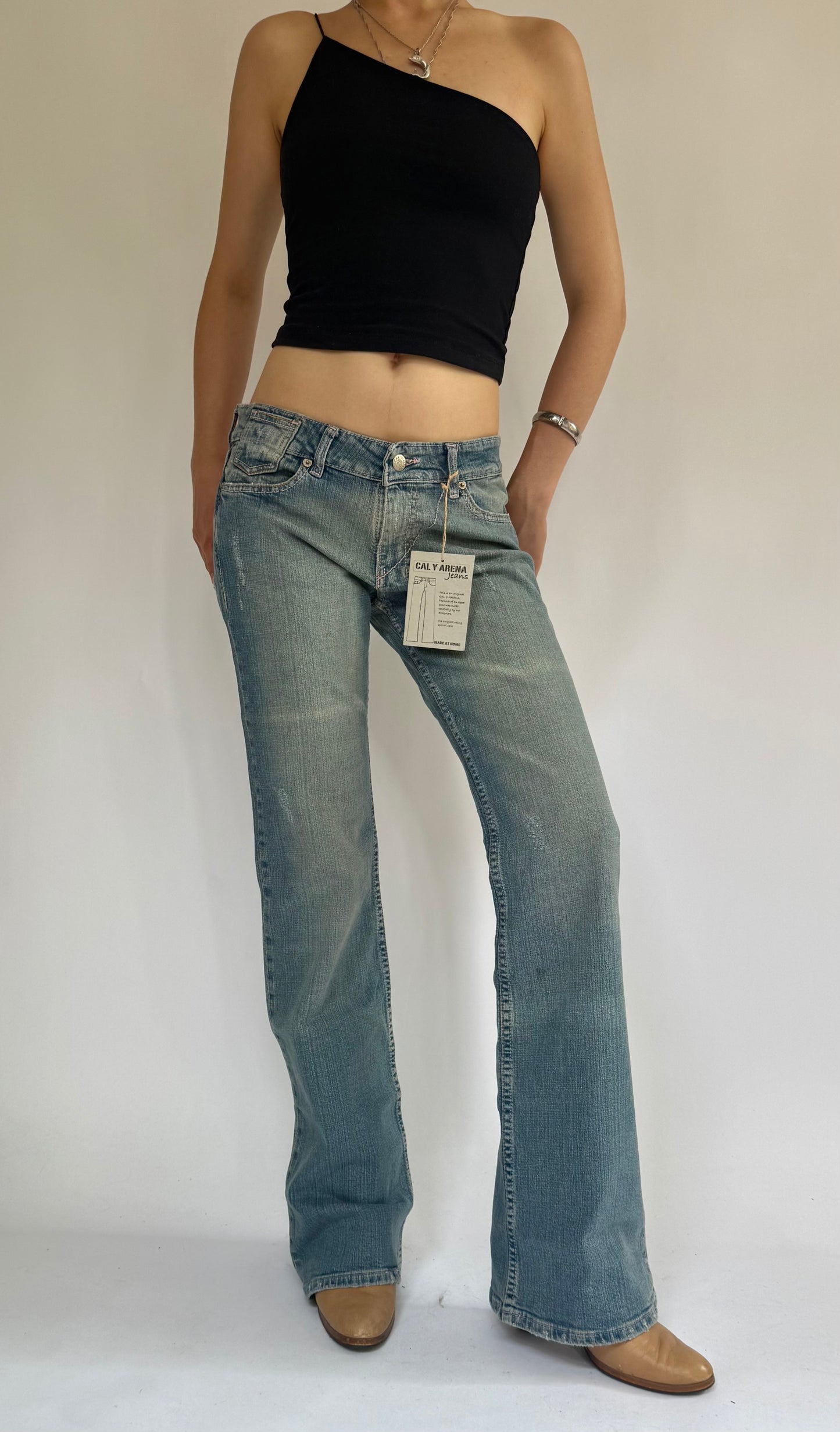 Y2K DEADSTOCK with tags low rise flared jeans