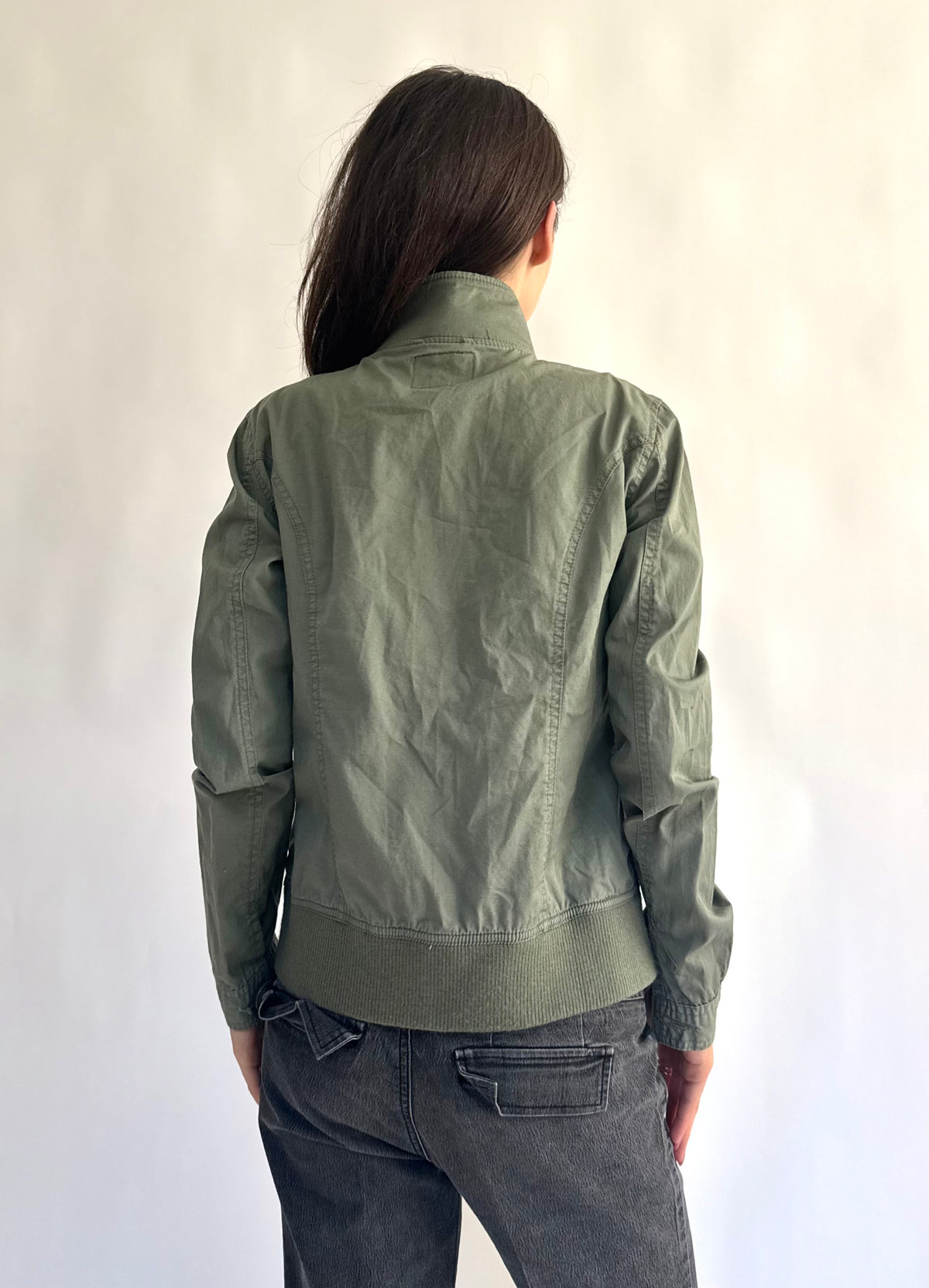 Y2K green cargo type jacket