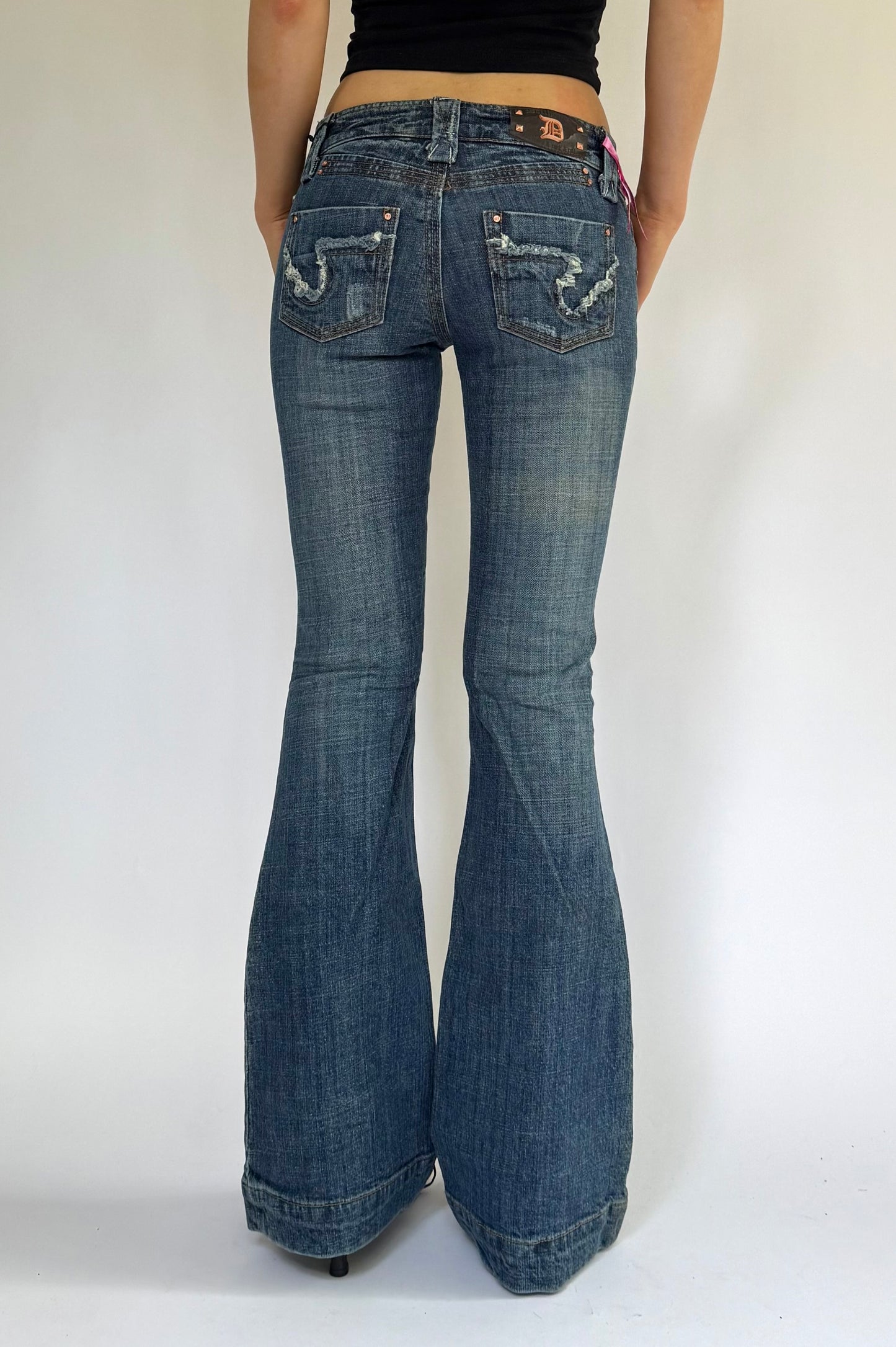 Y2K DEADSTOCK from the 2000s brand new low rise flare jeans by DOLLHOUSE