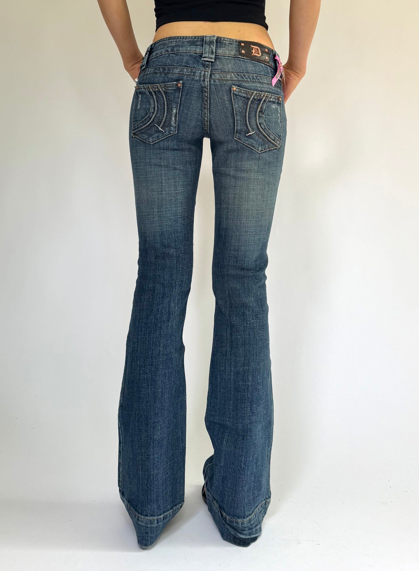 Y2K DEADSTOCK from the 2000s low rise flare jeans by DOLLHOUSE