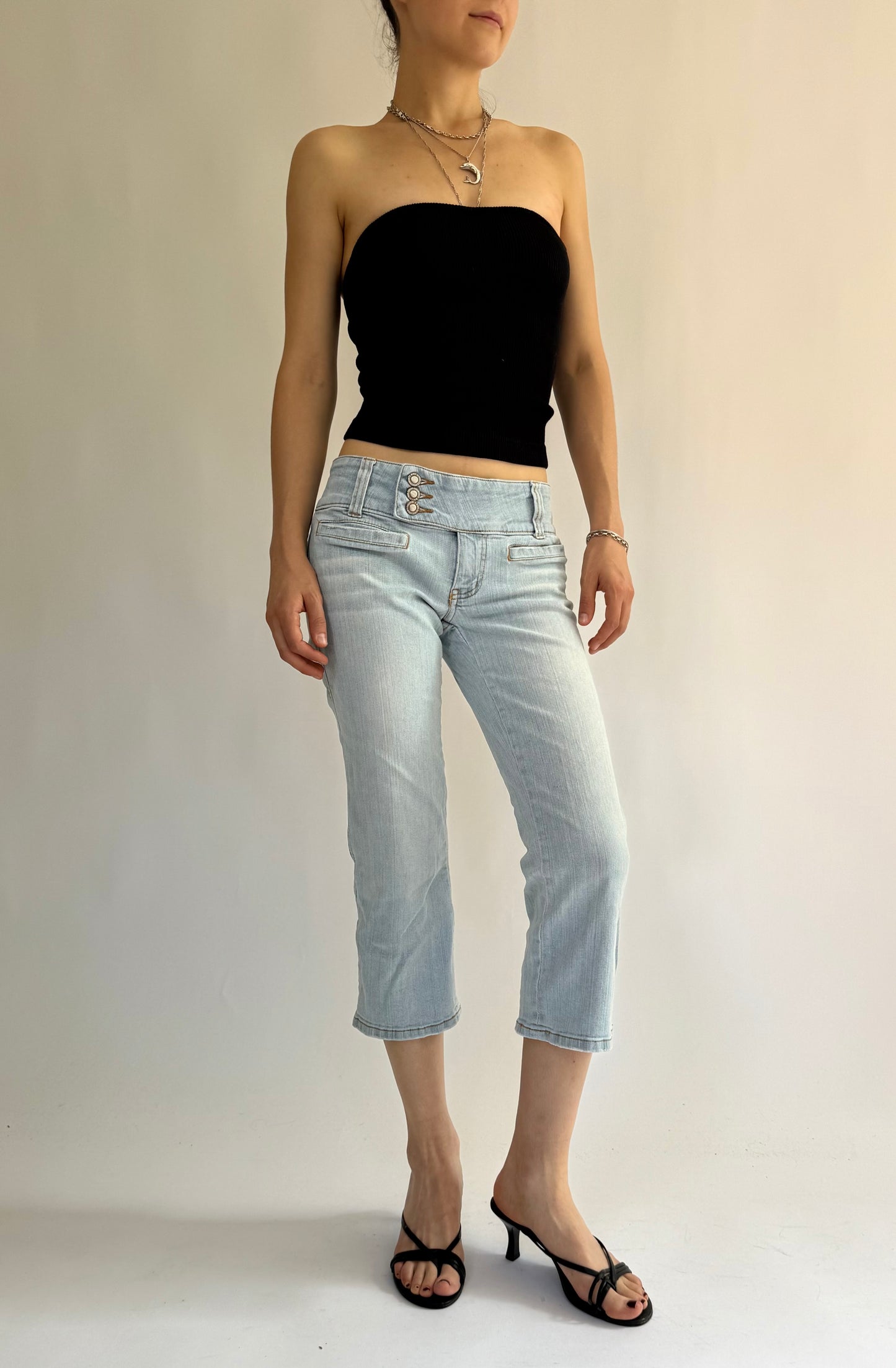 Y2K Low-rise capri jeans by BONGO