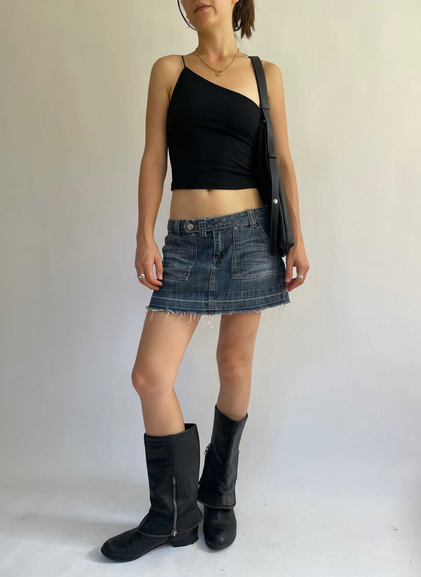 Y2K low rise mini skirt by YES MISS
