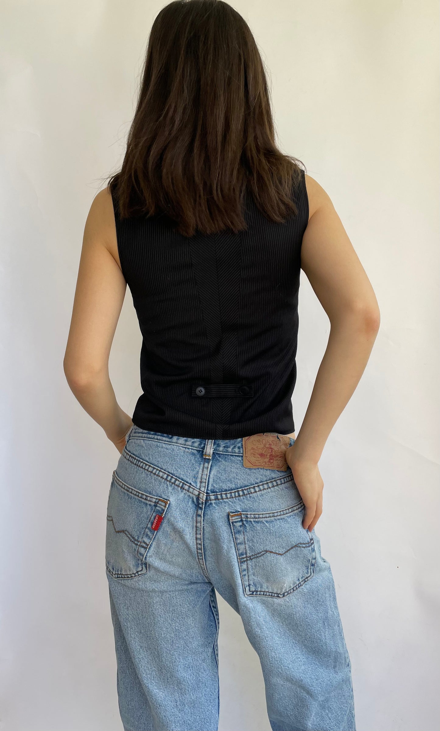 Y2K pinstripe vest