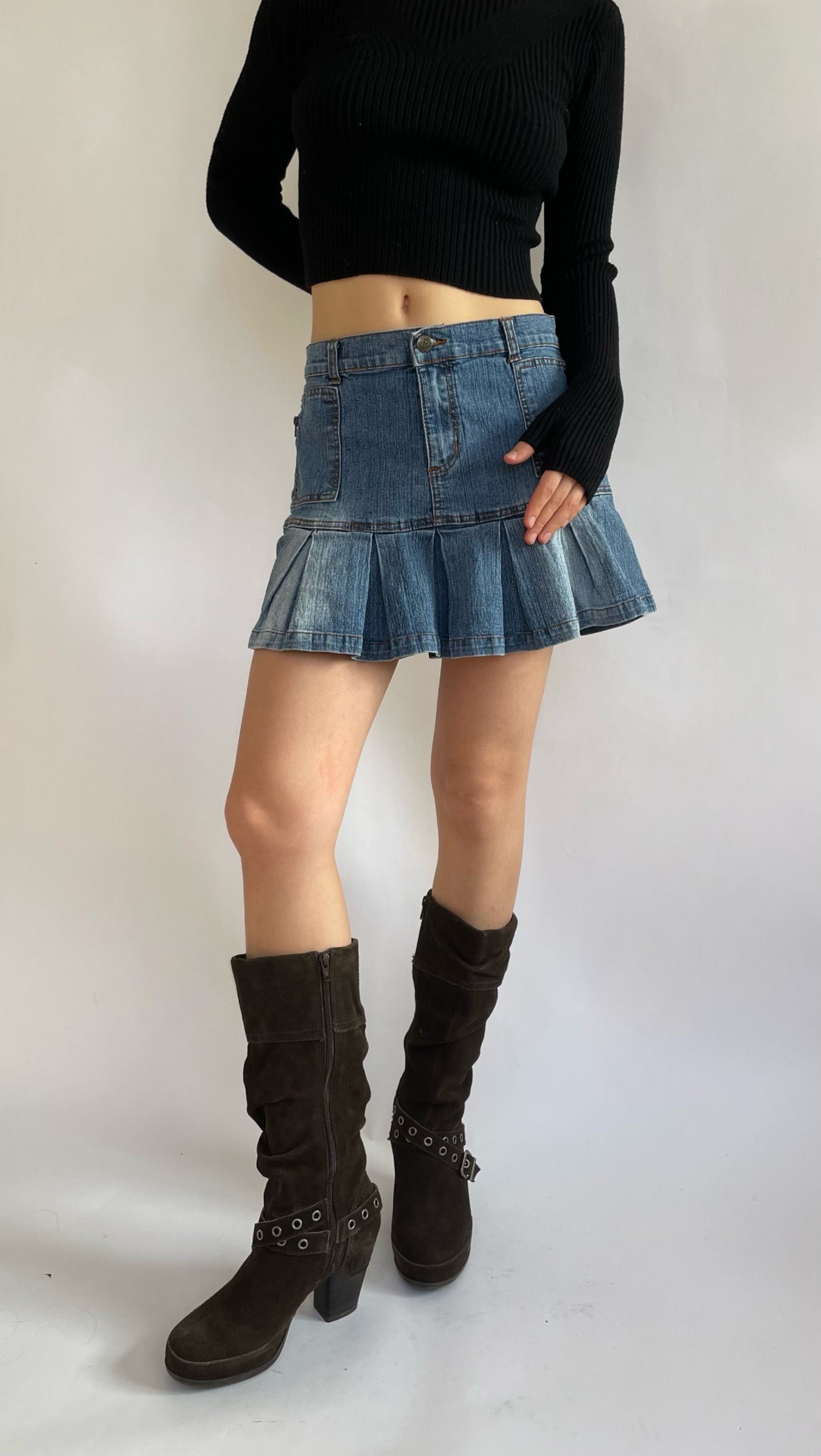 2000s denim mini skirt by 725