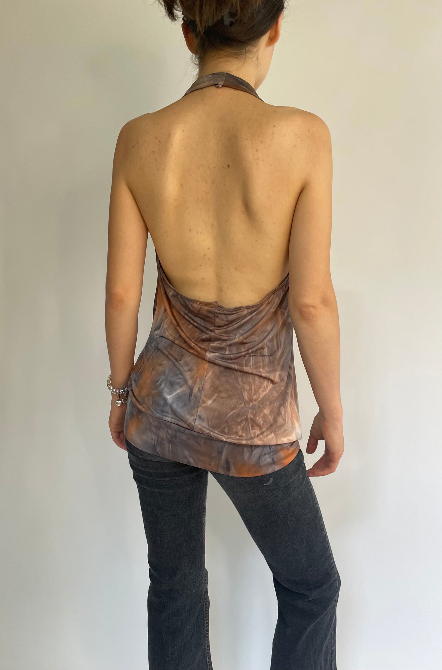 Y2K cowl neck top