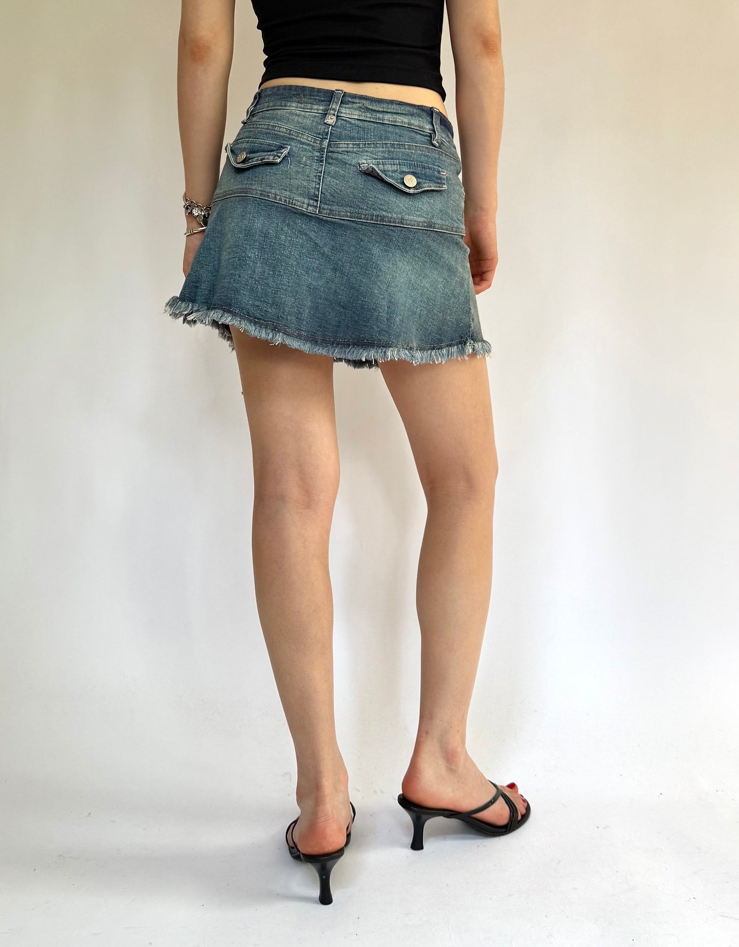 Y2K deadstock CALY ARENA jeans low rise denim mini skirt