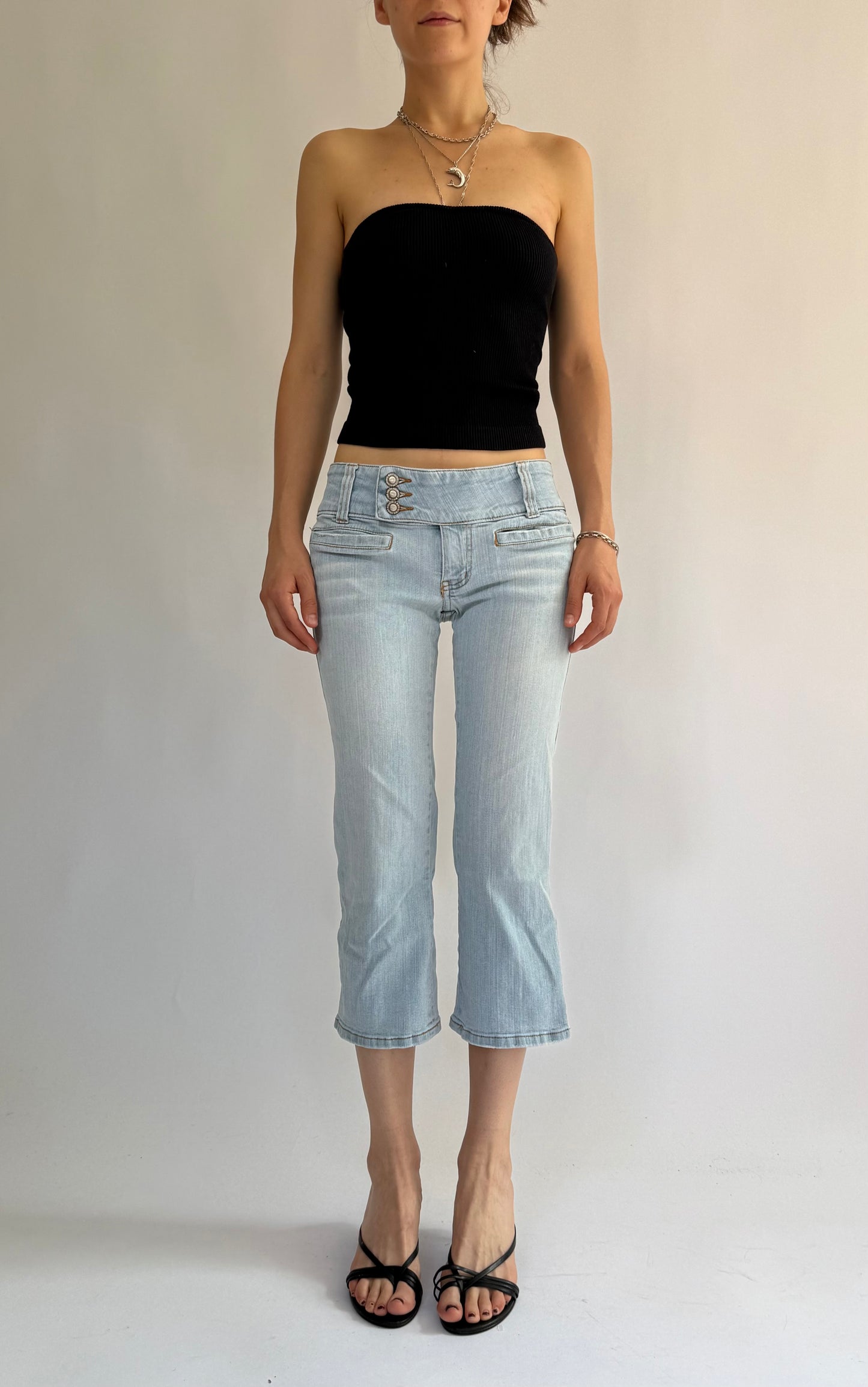 Y2K Low-rise capri jeans by BONGO