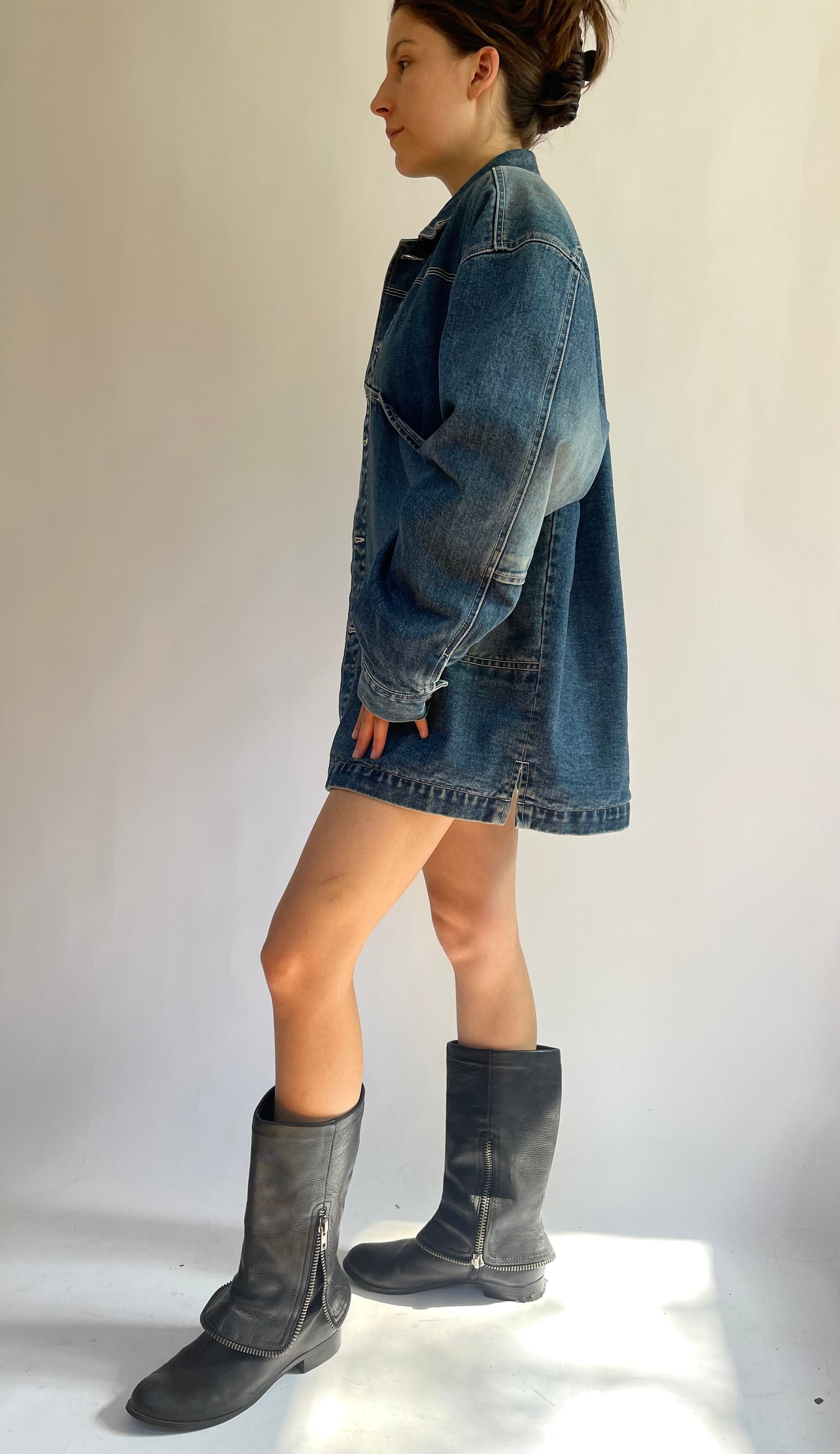 Vintage 90s oversized denim jacket by Parasuco - Size XL