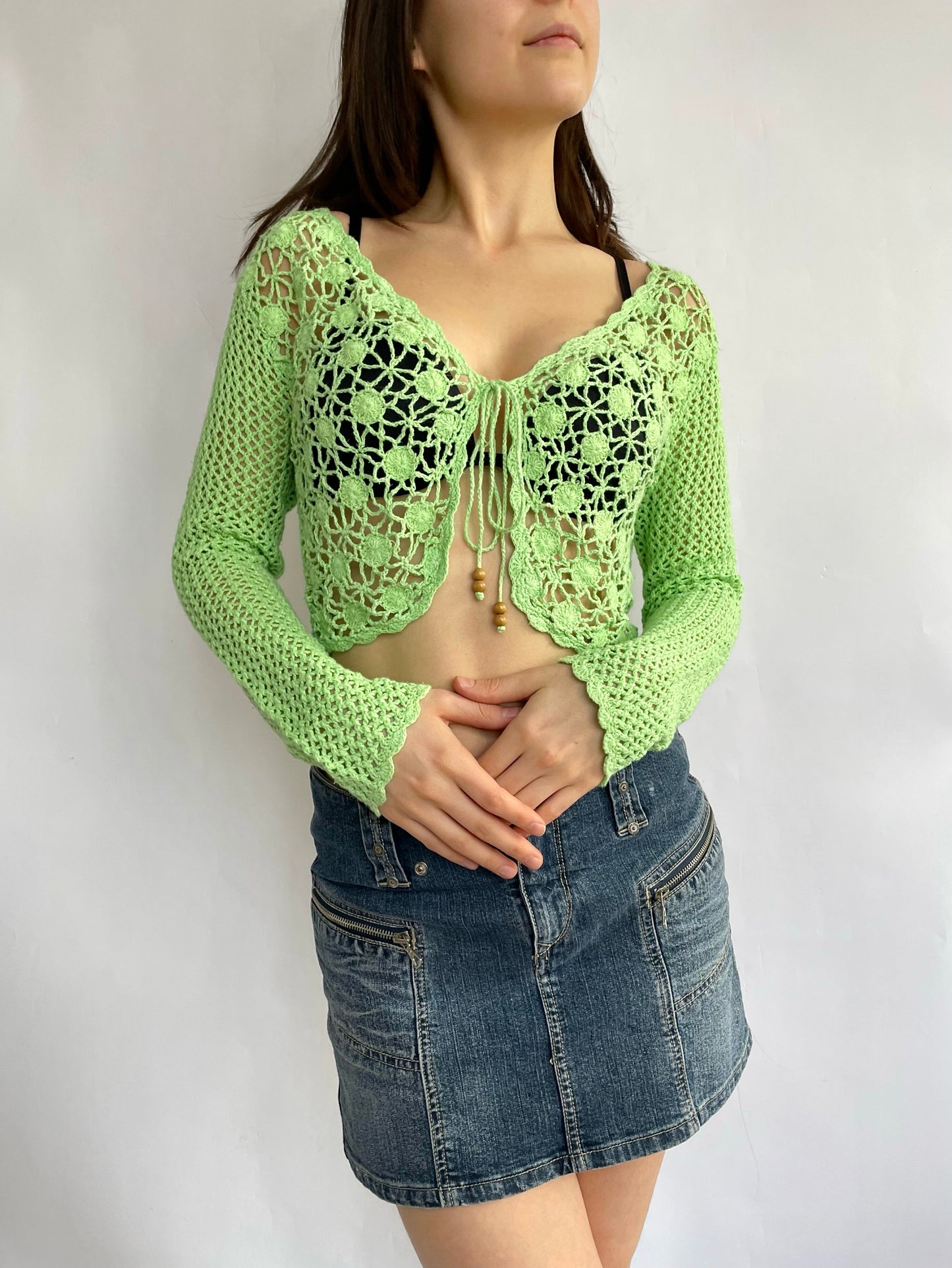 90s crochet top