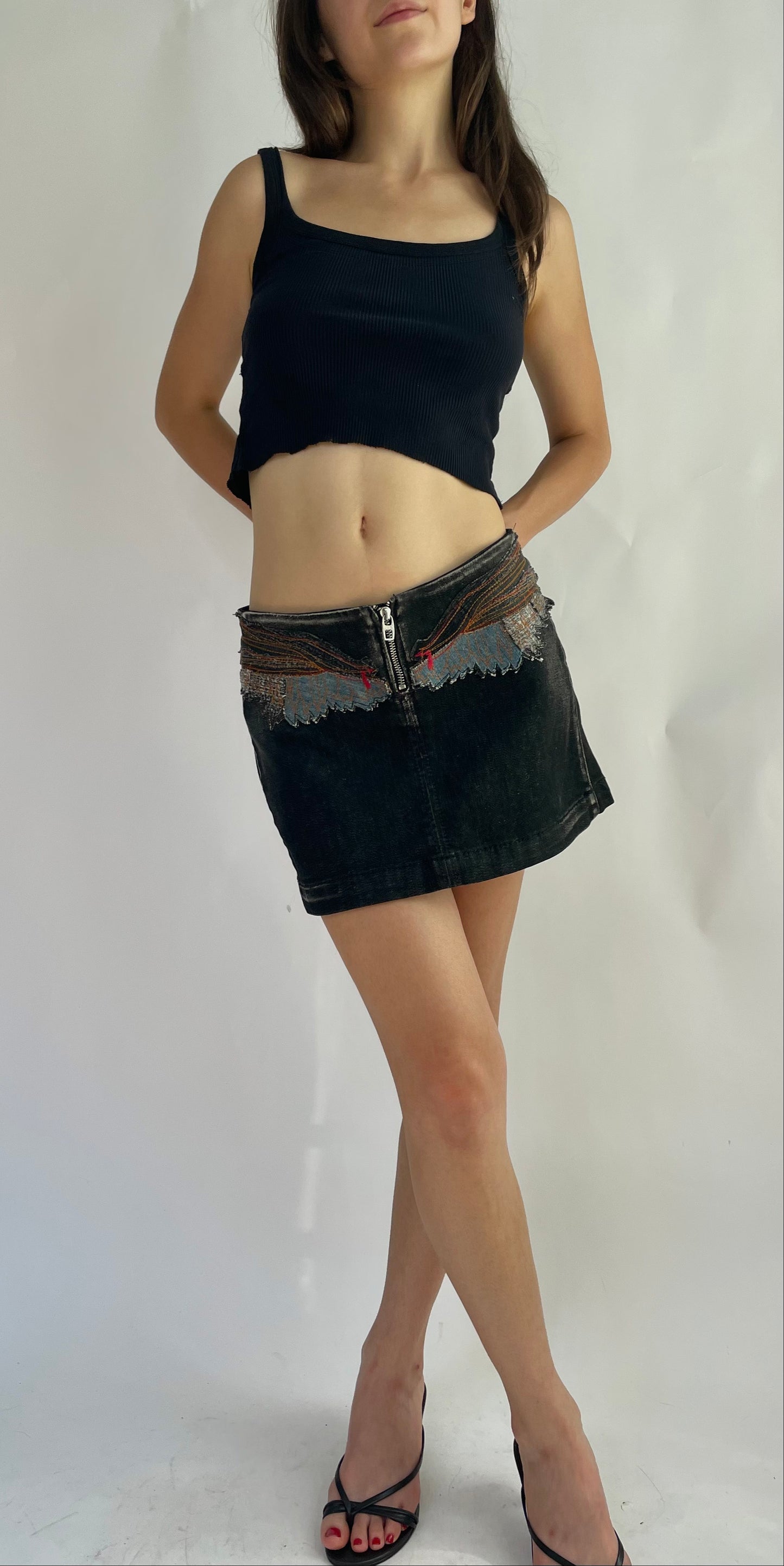 Y2K low rise denim skirt by miss sixty